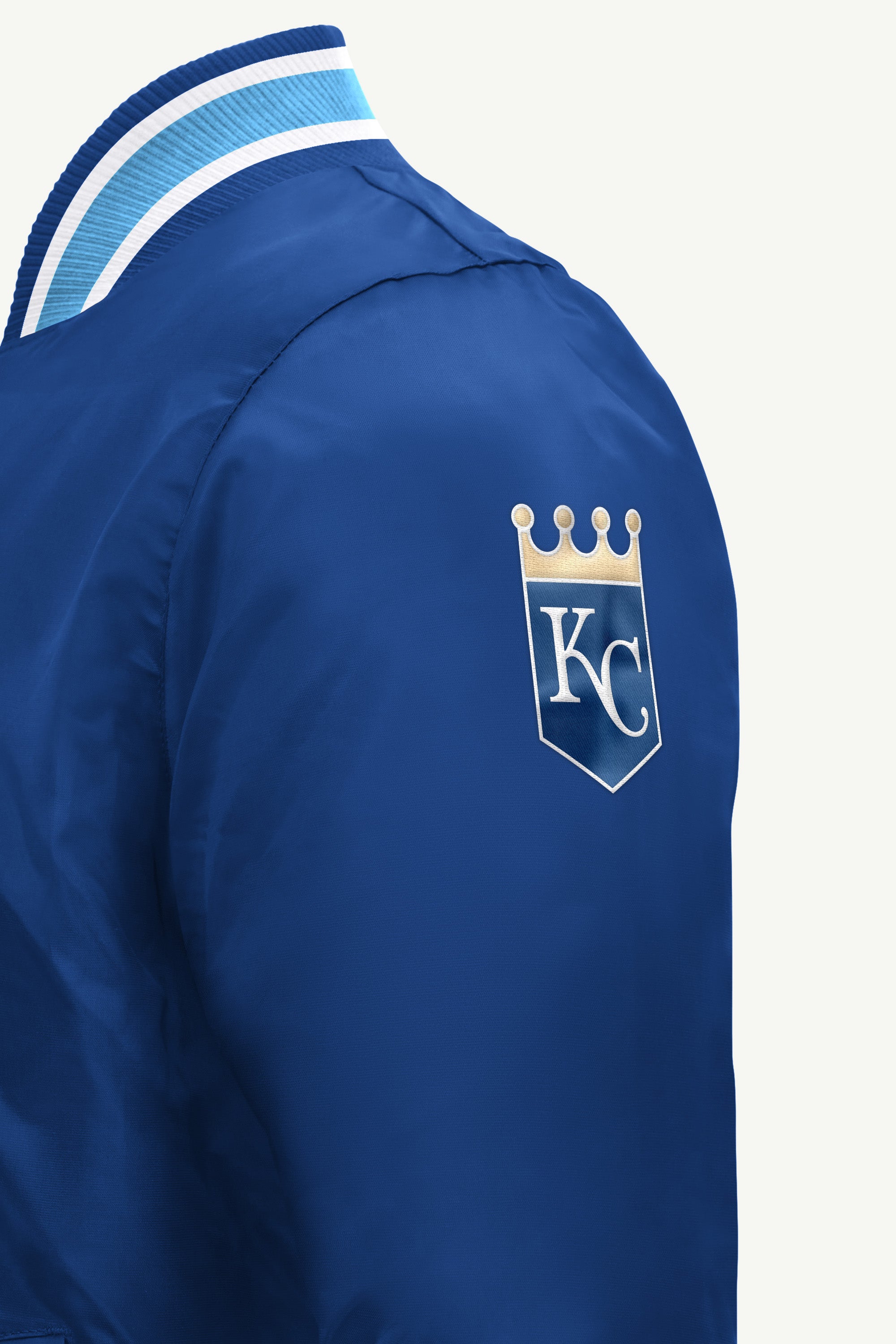 MENS KANSAS CITY ROYALS GAME DAY SATIN VARSITY JACKET View 4