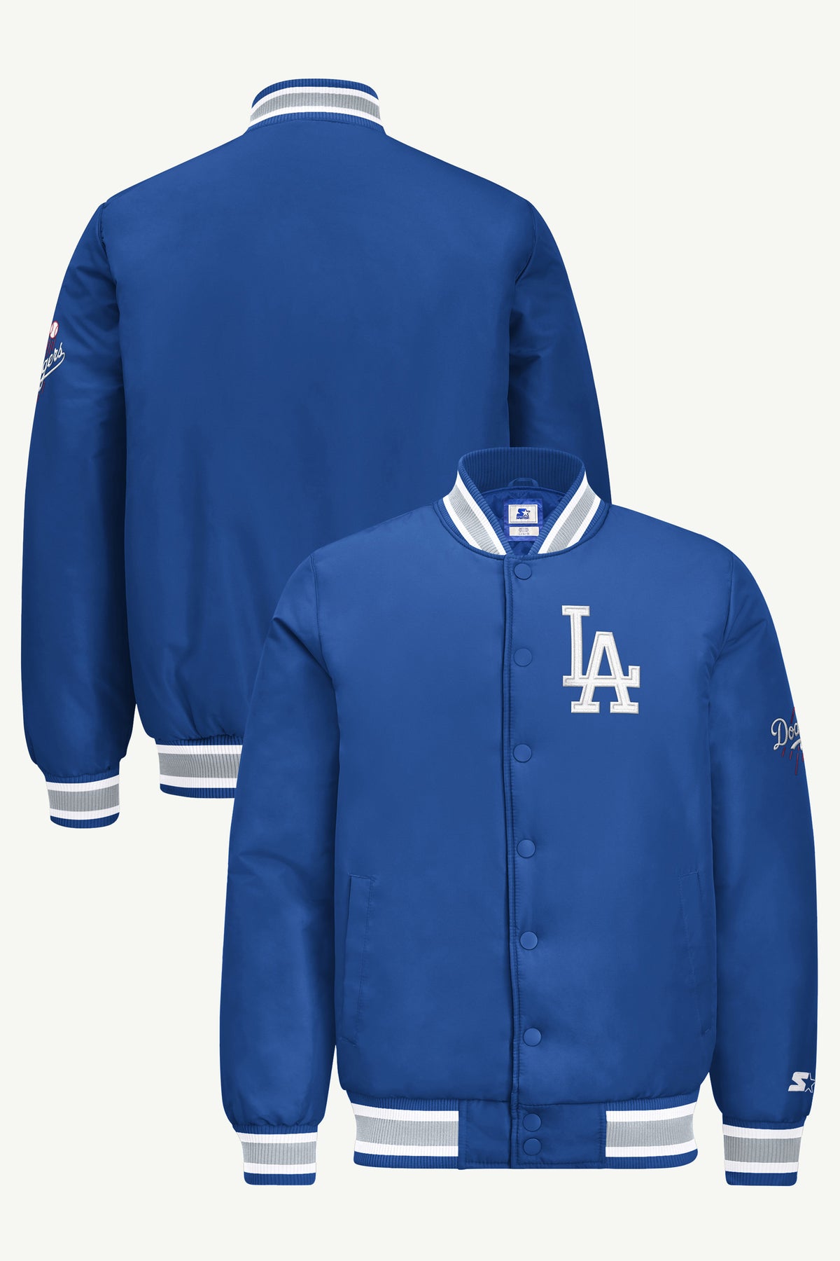 MENS LOS ANGELS DODGERS GAME DAY SATIN VARSITY JACKET View 1