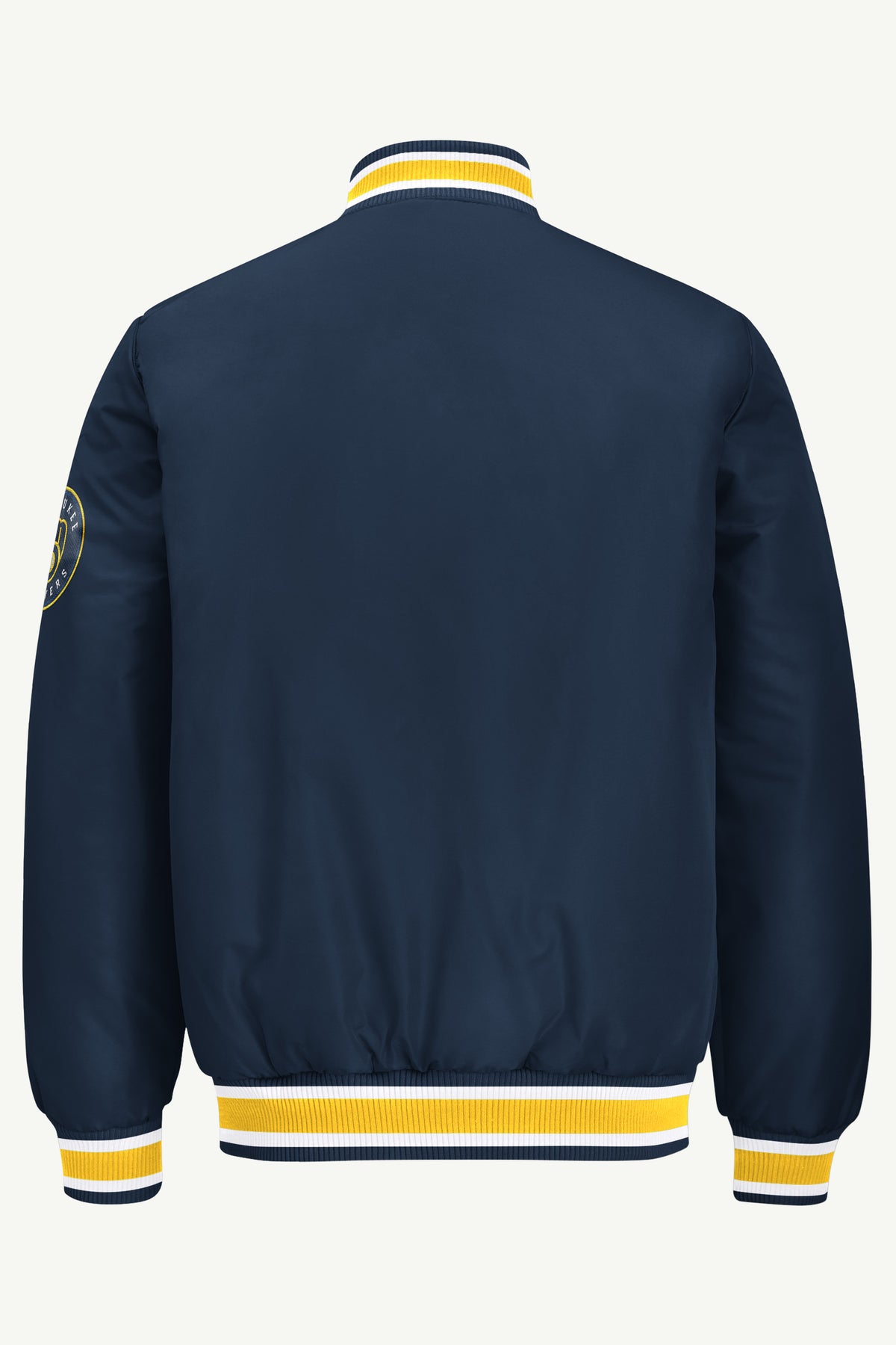 MENS MILWAUKEE BREWERS GAME DAY SATIN VARSITY JACKET View 3