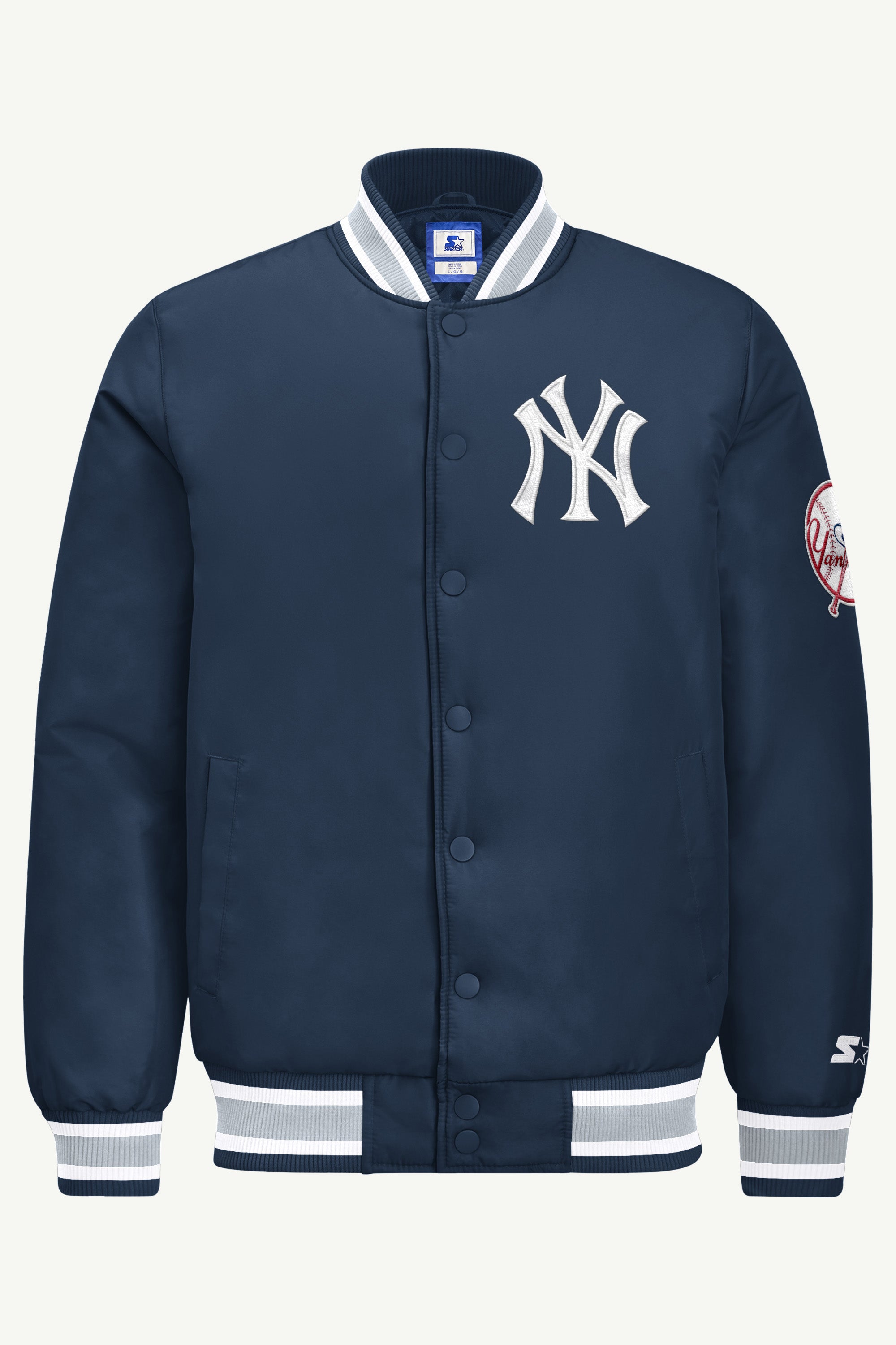 MENS NEW YORK YANKEES GAME DAY SATIN VARSITY JACKET View 2