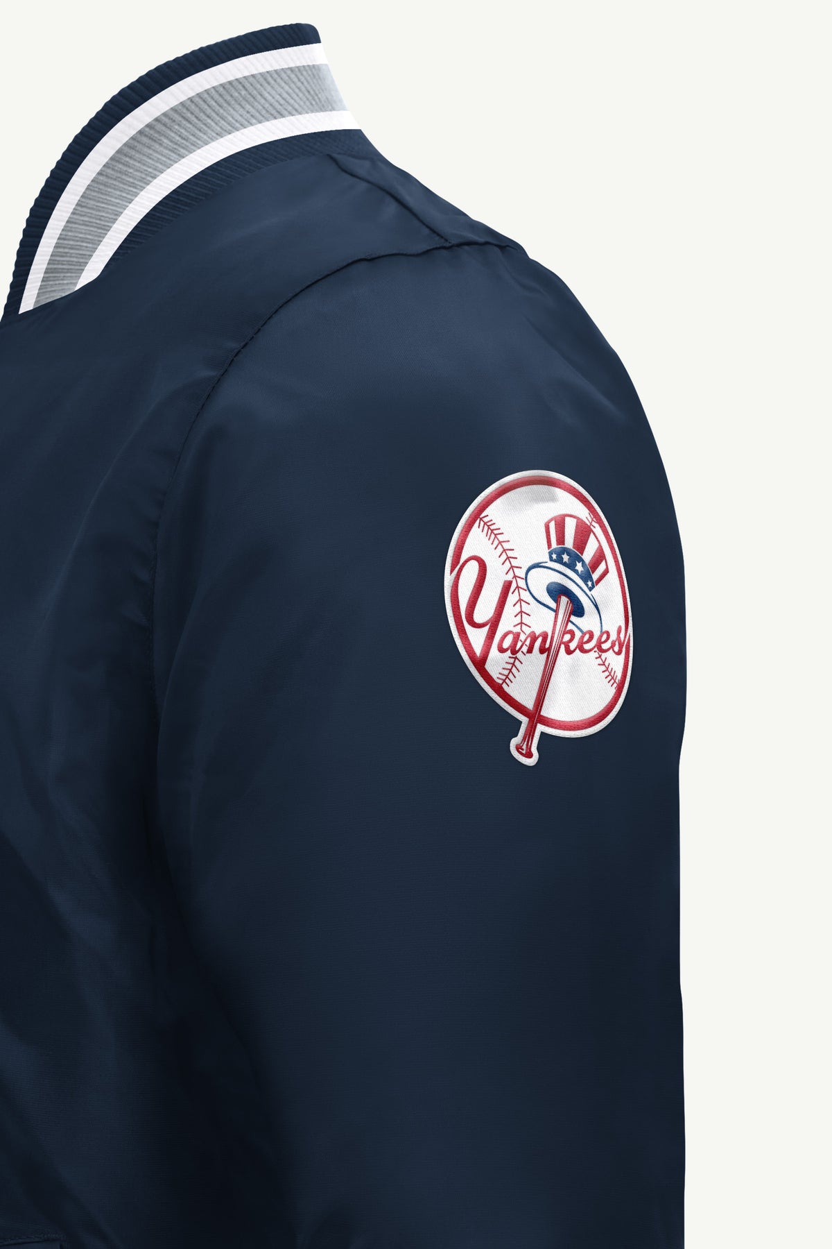 MENS NEW YORK YANKEES GAME DAY SATIN VARSITY JACKET View 4