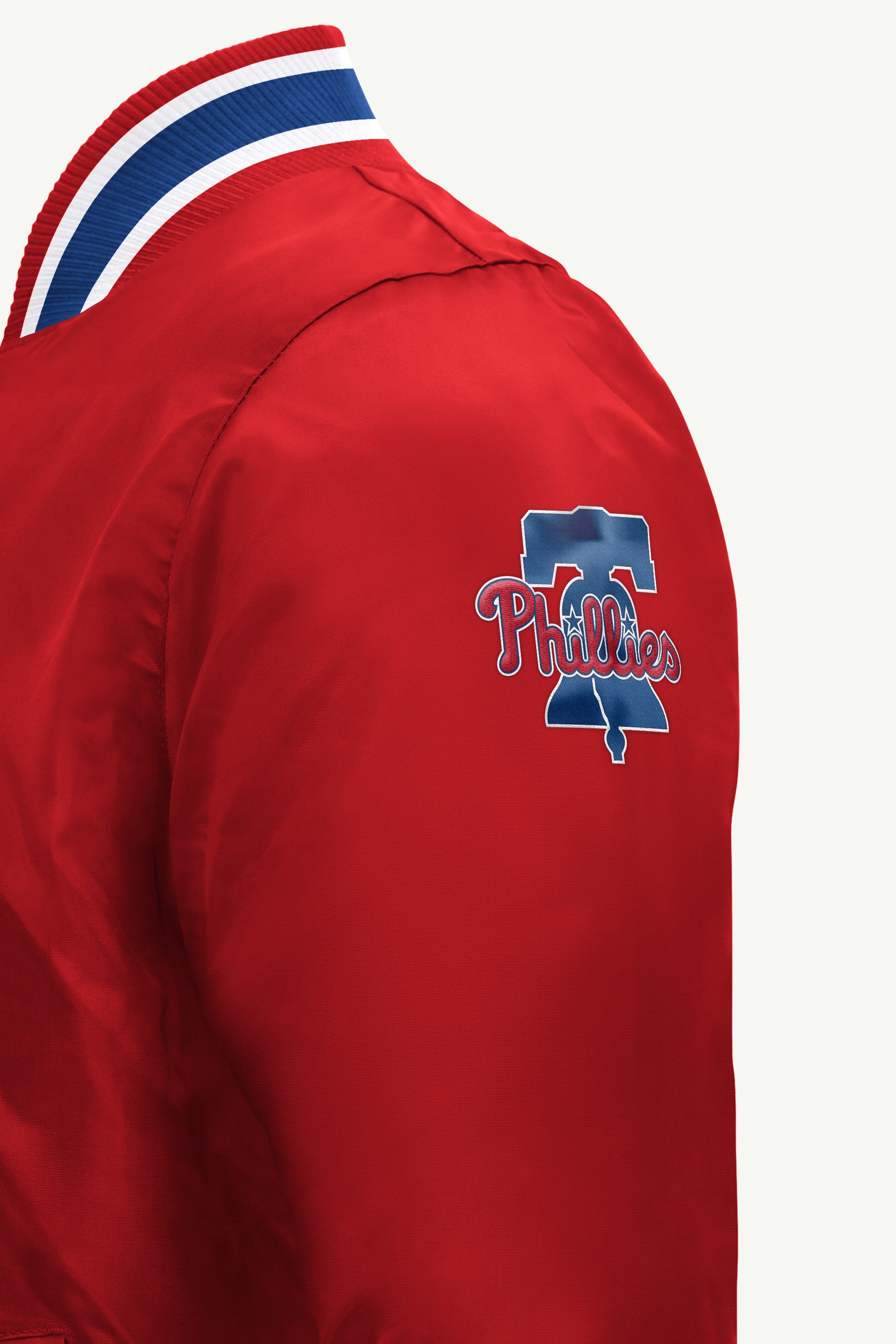 MENS PHILADELPHIA PHILLIES GAME DAY SATIN VARSITY JACKET View 4