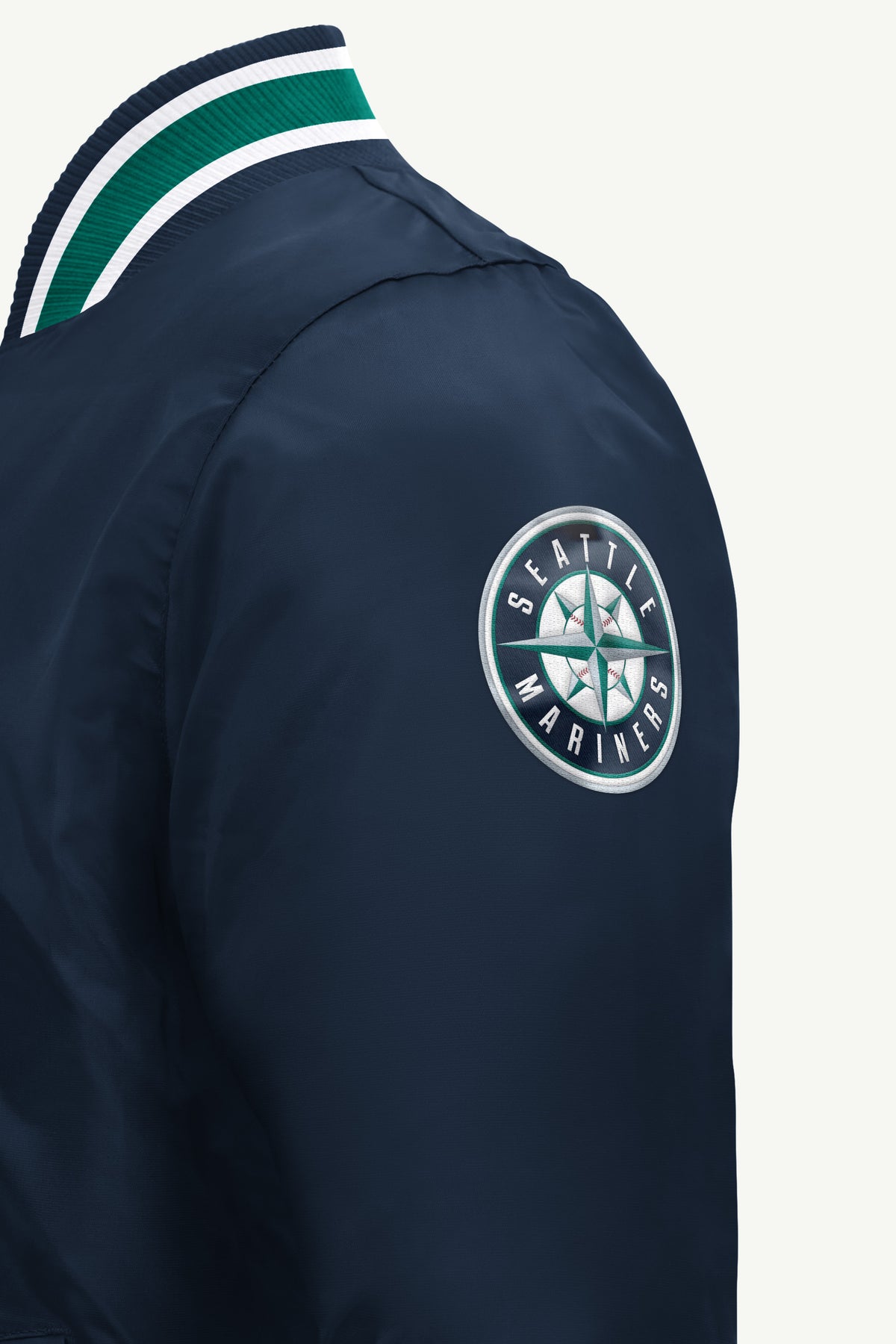 MENS SEATTLE MARINERS GAME DAY SATIN VARSITY JACKET View 4