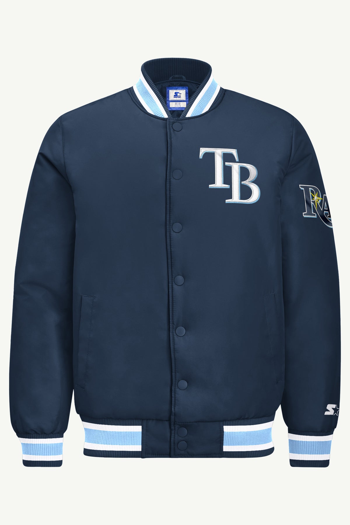 MENS TAMPA BAY RAYS GAME DAY SATIN VARSITY JACKET View 2