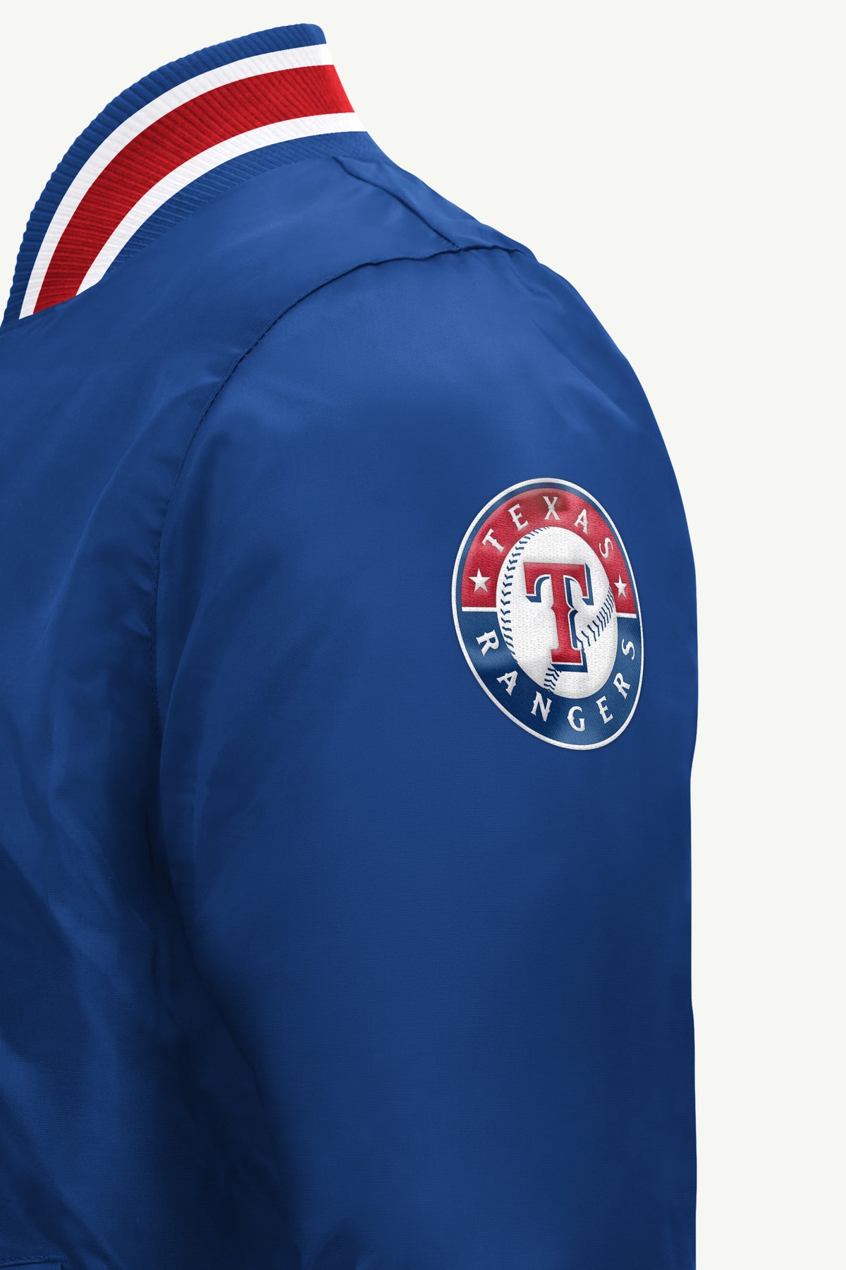 MENS TEXAS RANGERS GAME DAY SATIN VARSITY JACKET View 4