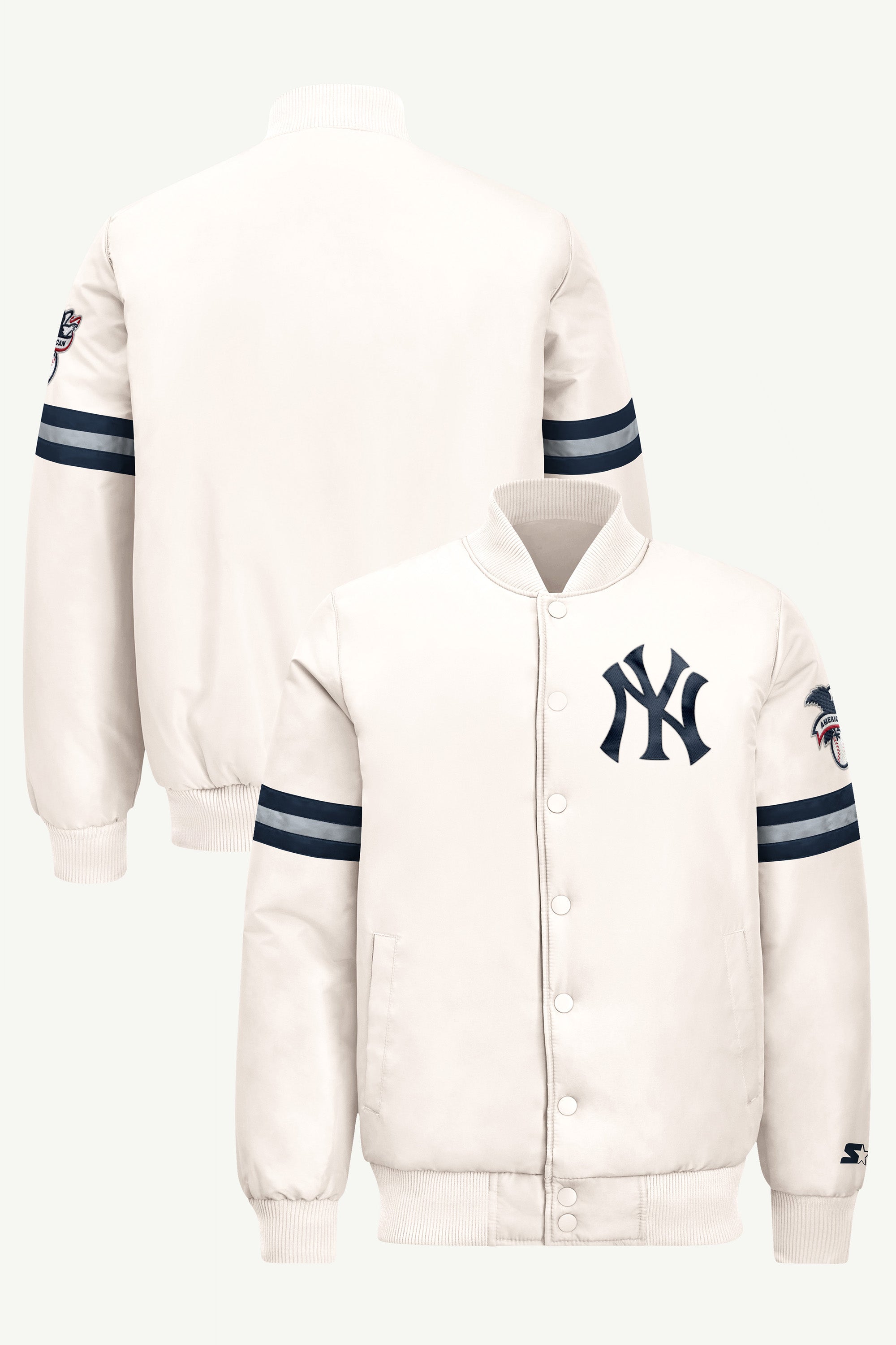 Mens New York Yankees Ambassador Satin Varsity Jacket | MLB | Starter