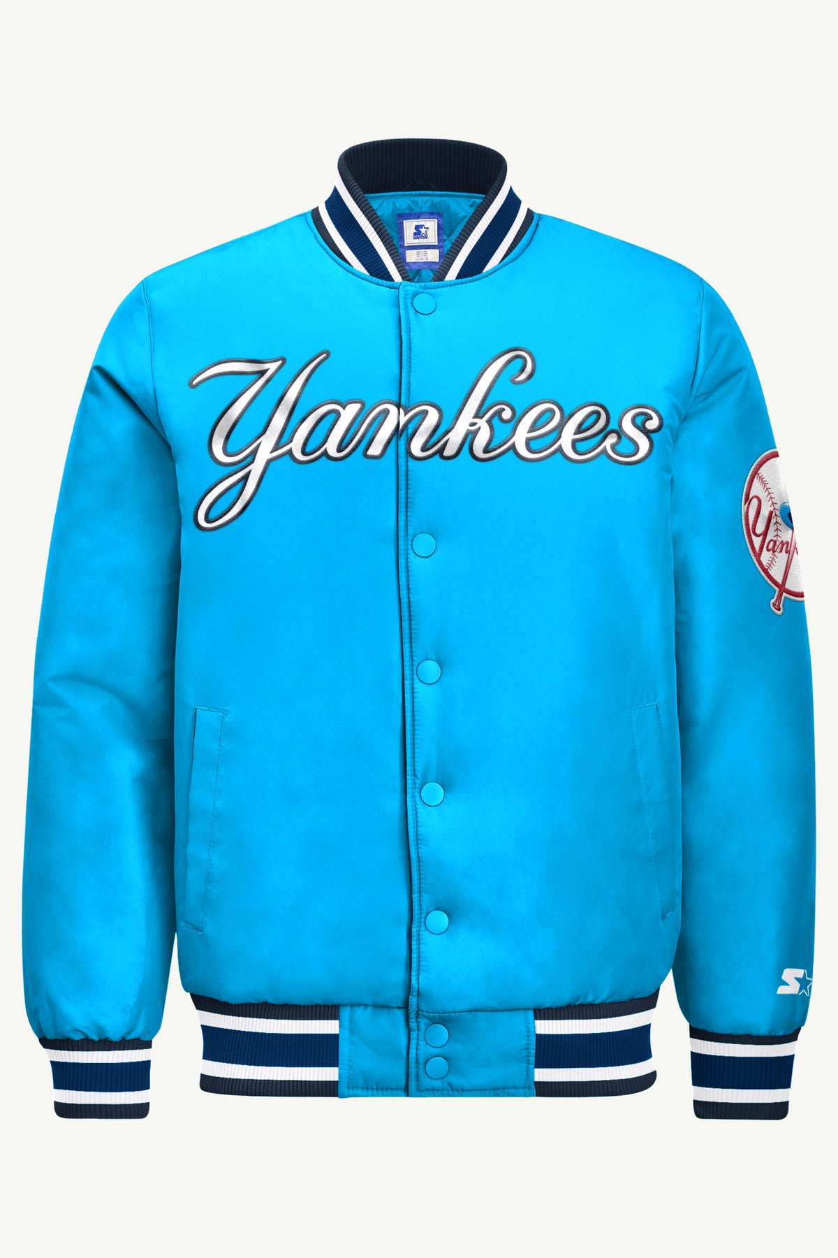 MENS NEW YORK YANKEES COOPERSTOWN ACROSS SATIN VARSITY JACKET View 2