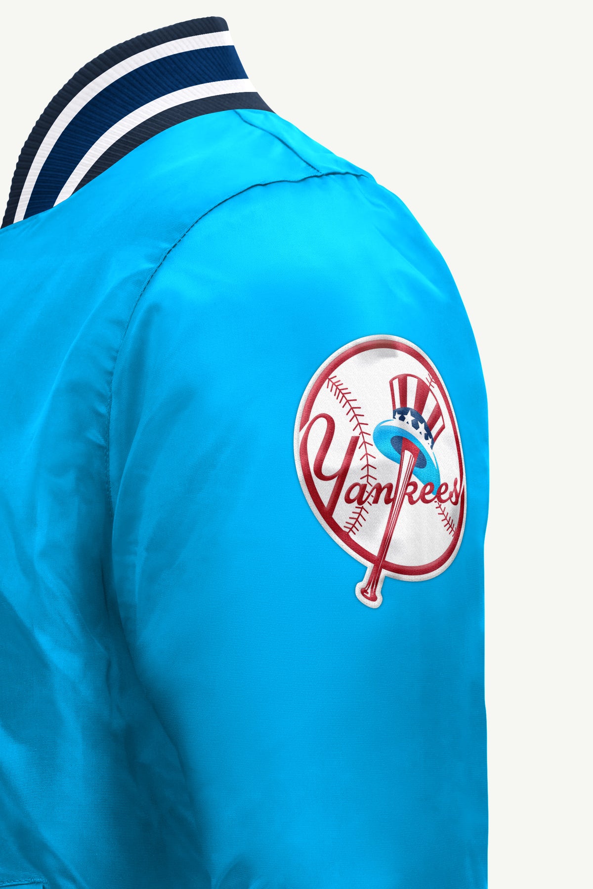 MENS NEW YORK YANKEES COOPERSTOWN ACROSS SATIN VARSITY JACKET View 4