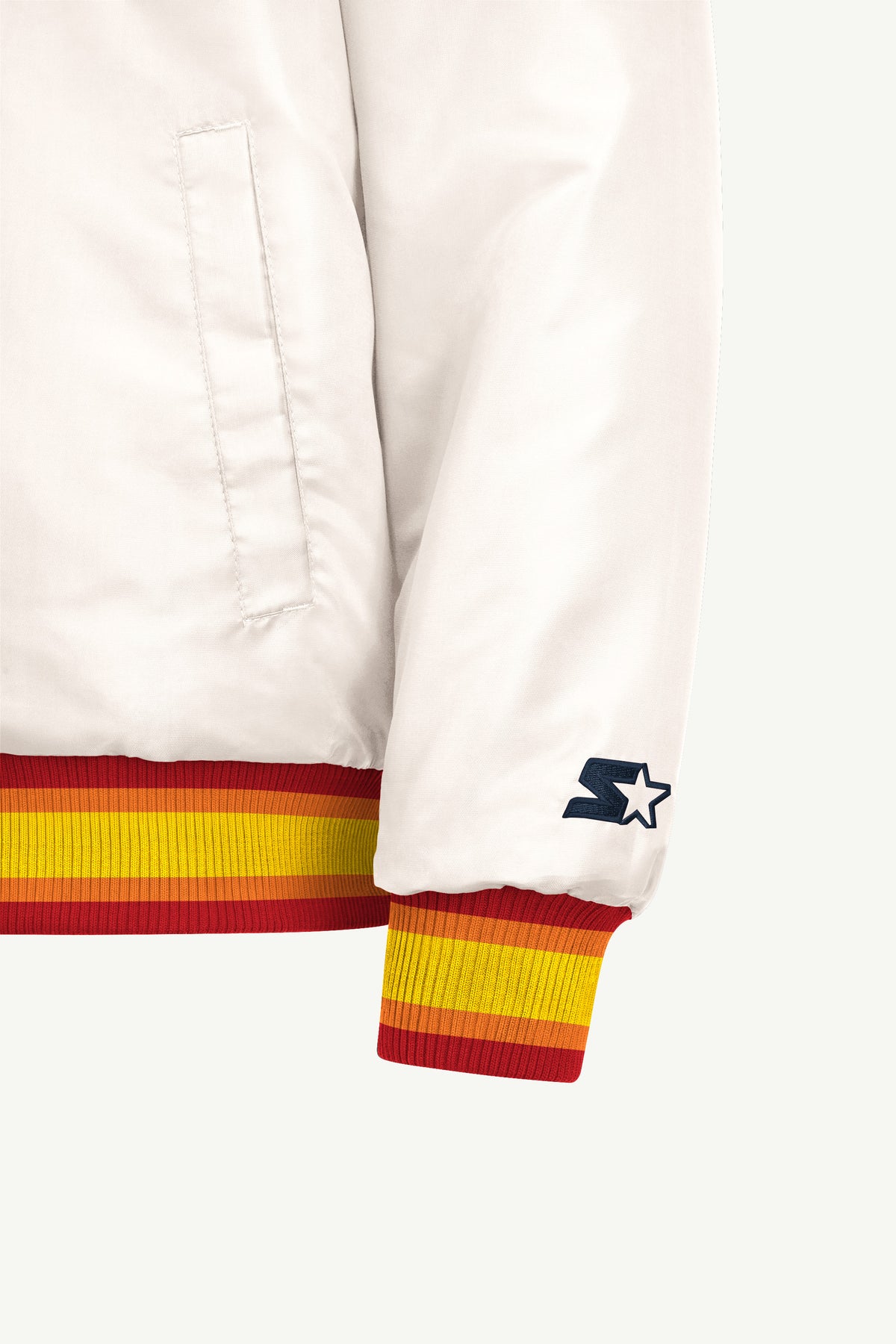 MENS HOUSTON ASTROS COOPERSTOWN STRIPE SLEEVE VARSITY JACKET View 5 | MLB
