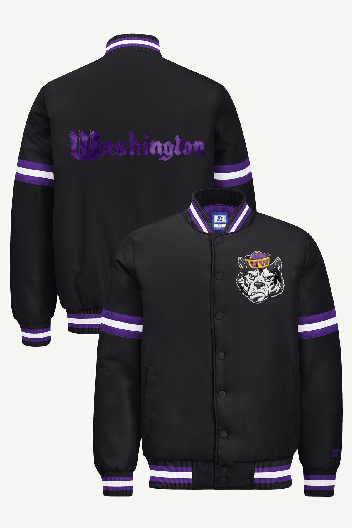 MENS WASHINGTON HUSKIES VARSITY JACKET View 1