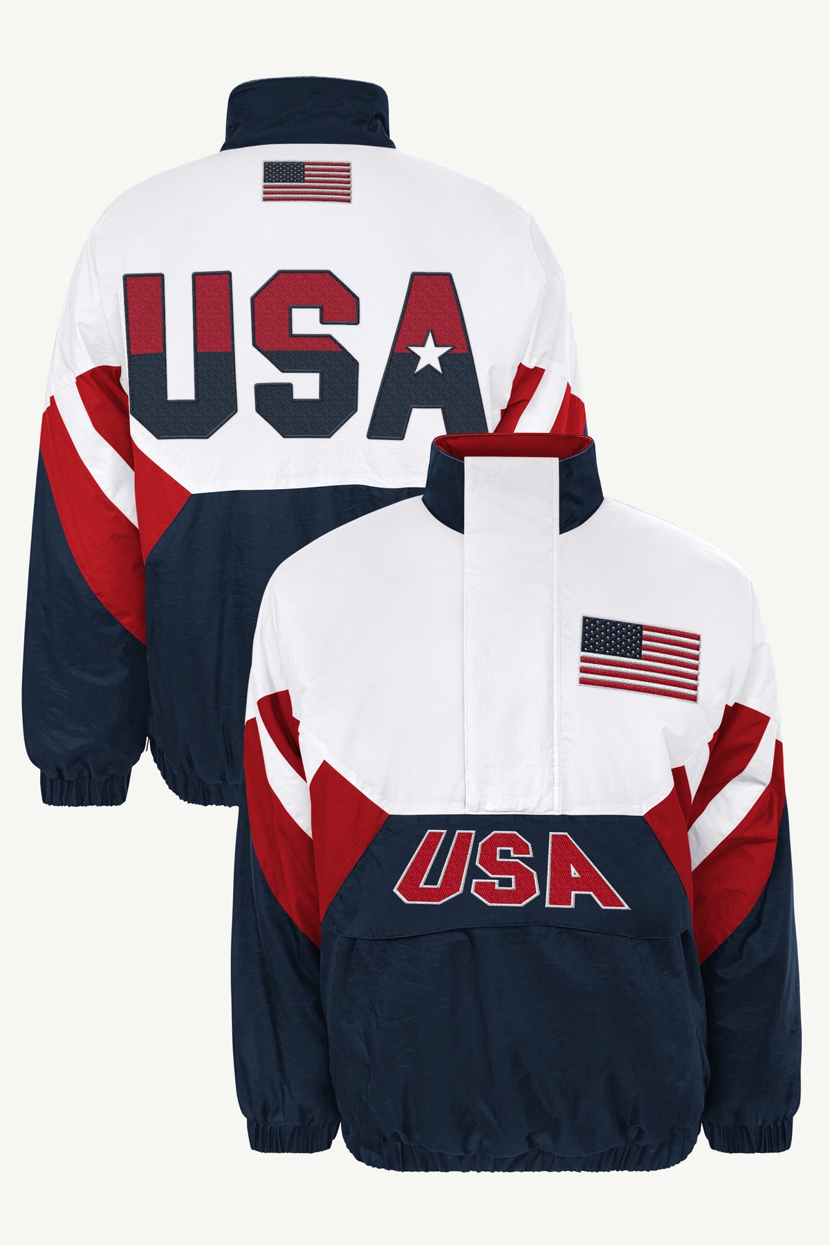 MENS USA LOGO BREAKAWAY PULLOVER JACKET View 1