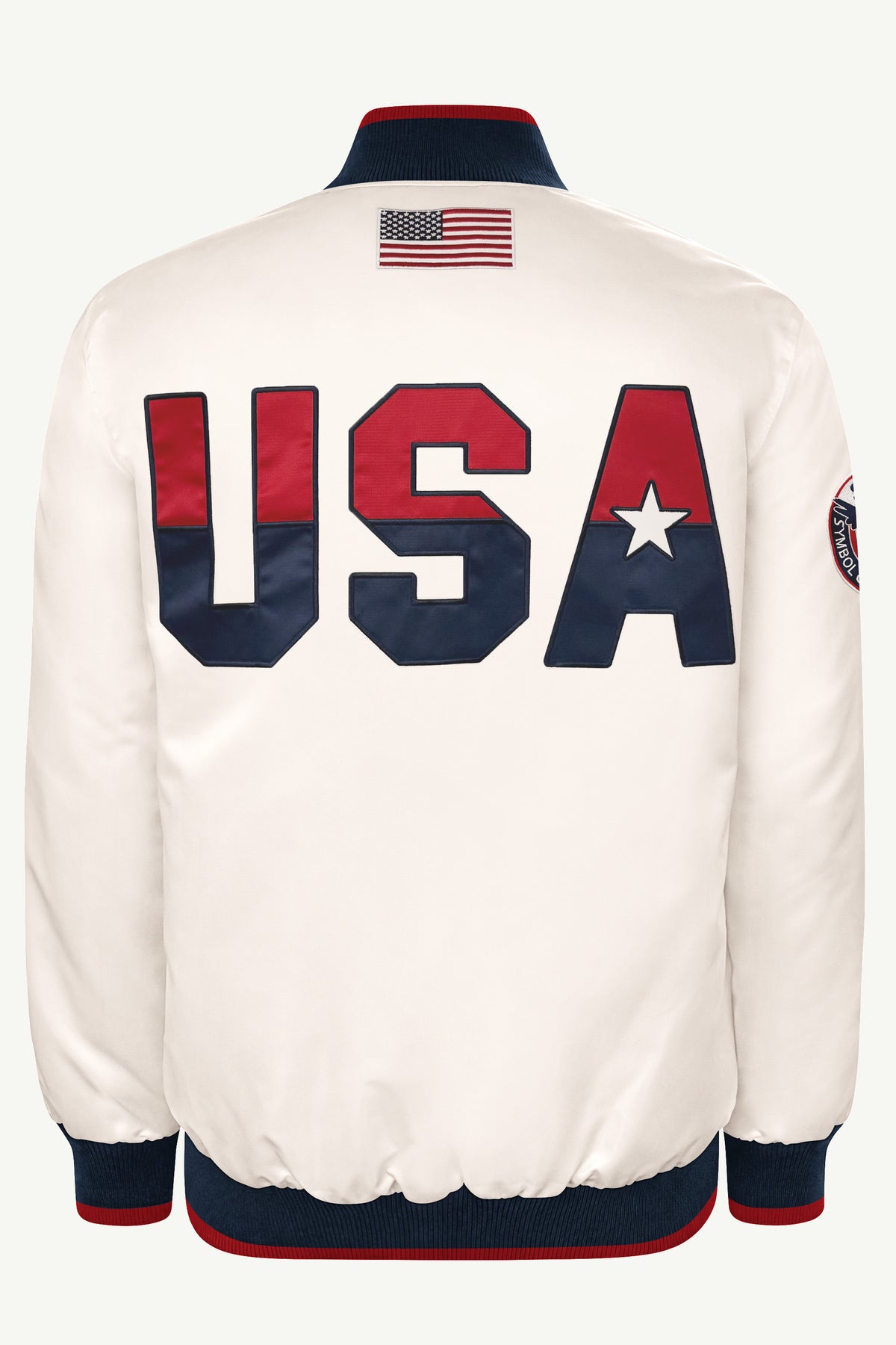 MENS USA SATIN VARSITY JACKET View 3