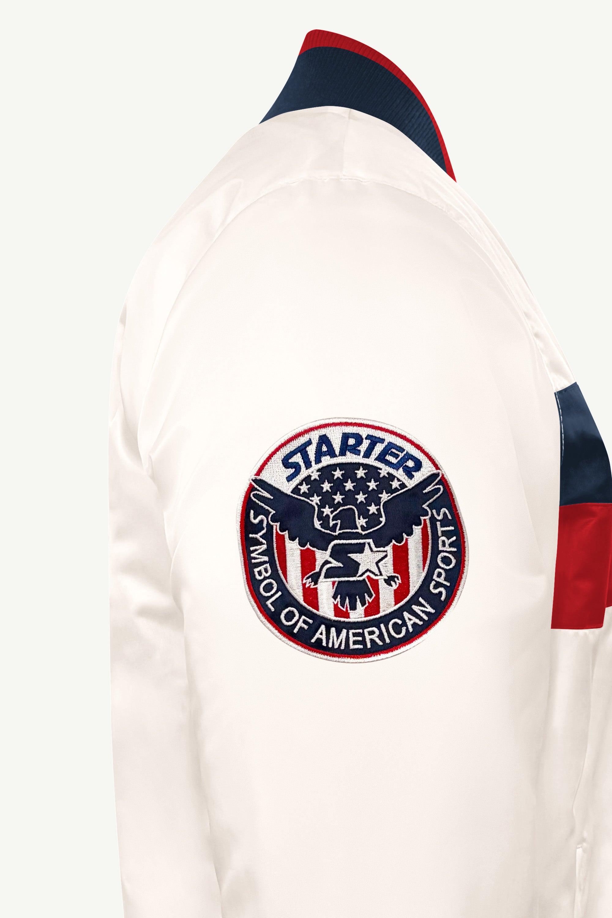 MENS USA SATIN VARSITY JACKET View 4