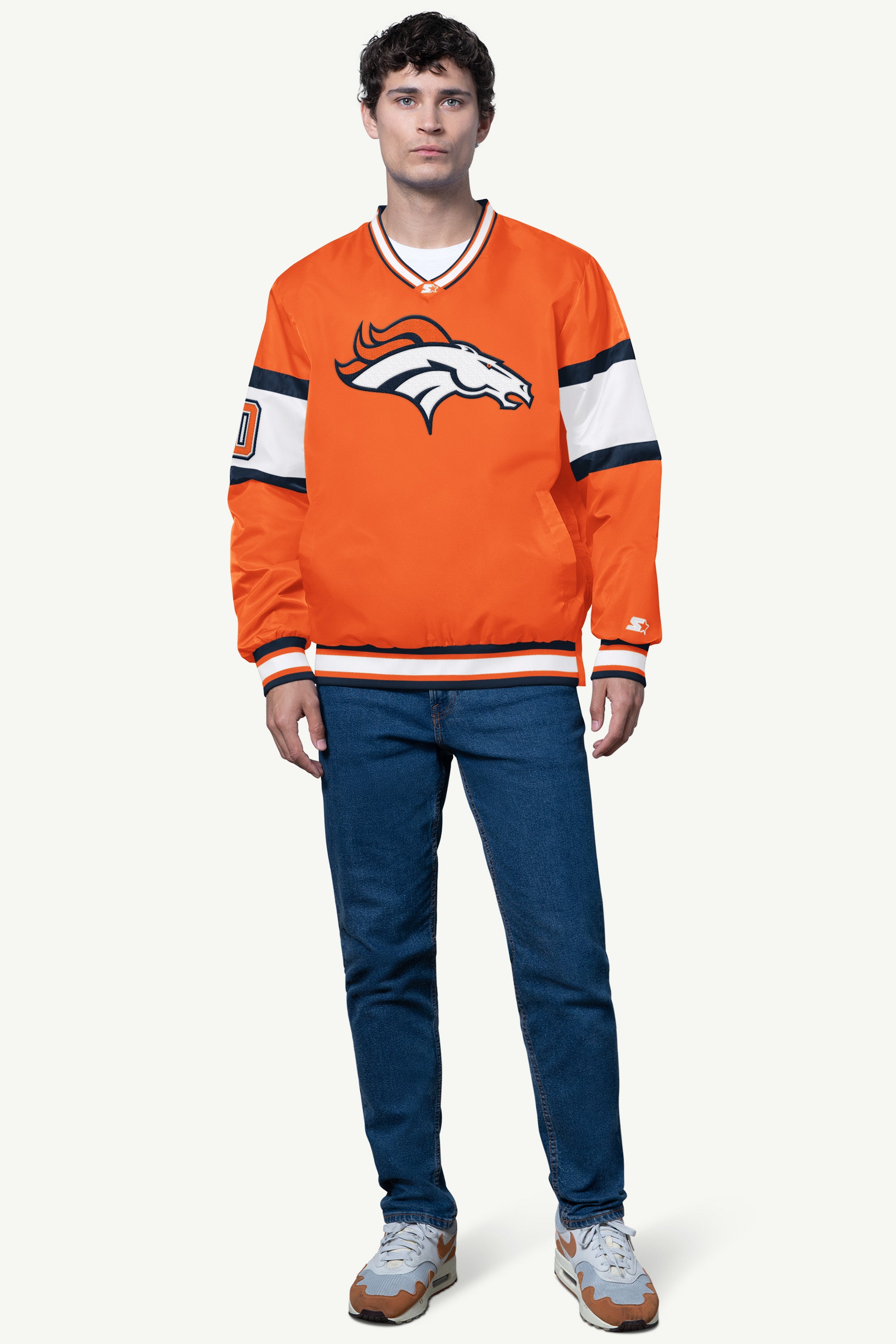 MENS DENVER BRONCOS SIGNAL COLLAR PULLOVER View 2 | NFL