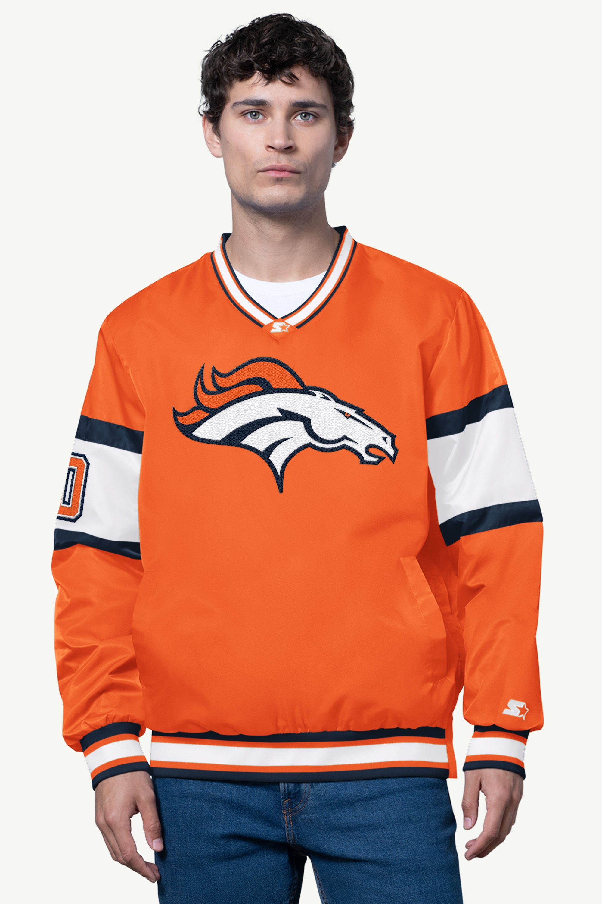 MENS DENVER BRONCOS SIGNAL COLLAR PULLOVER View 1 | NFL