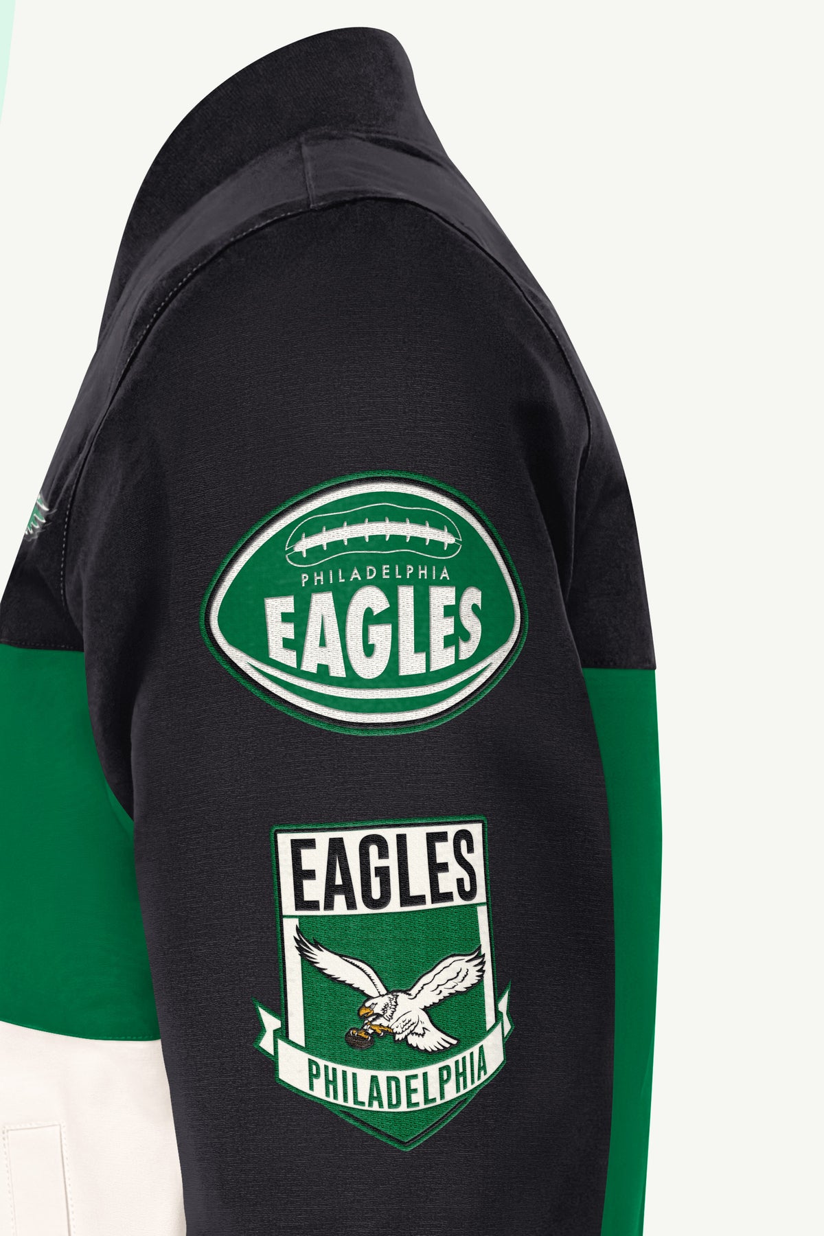 MENS PHILADELPHIA EAGLES RACER JACKET View 4