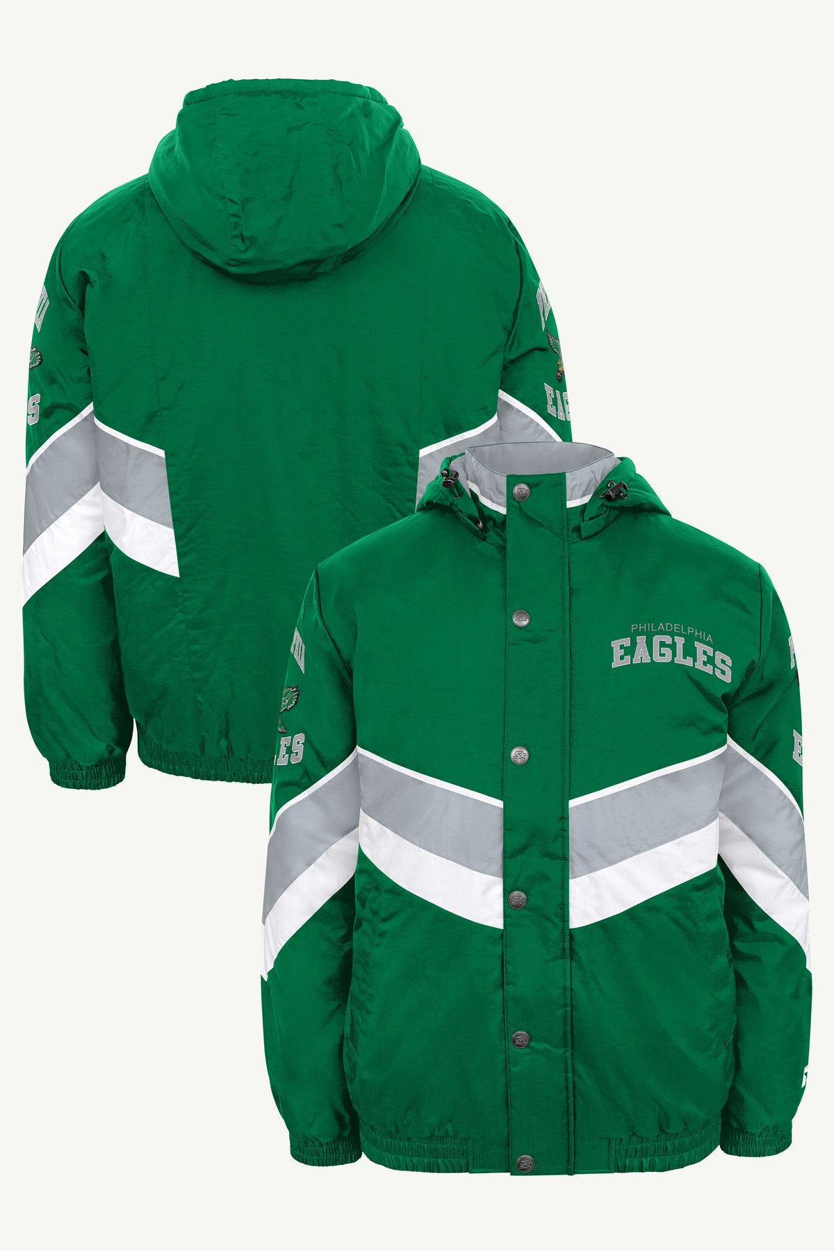 MENS PHILADELPHIA EAGLES CHEVRON FULL ZIP JACKET View 1