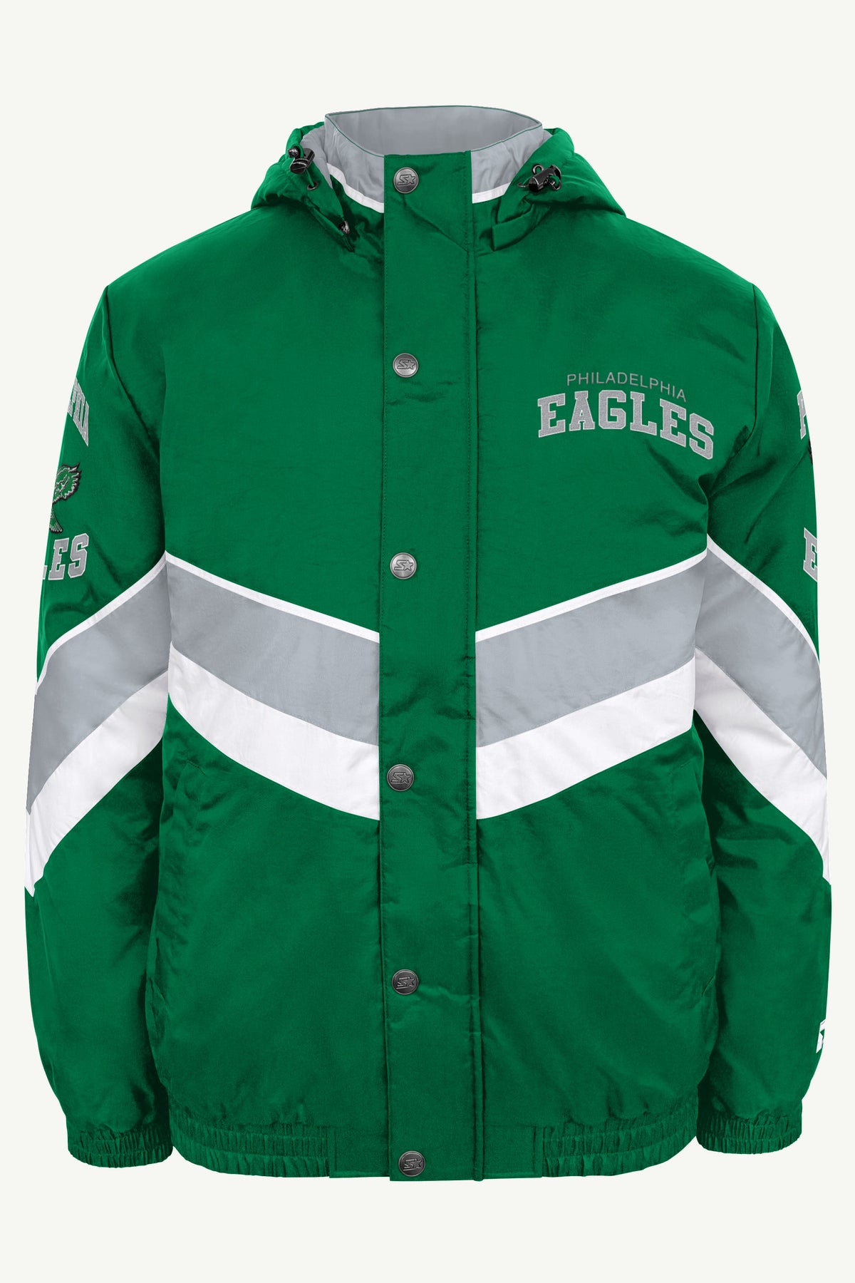 MENS PHILADELPHIA EAGLES CHEVRON FULL ZIP JACKET View 2