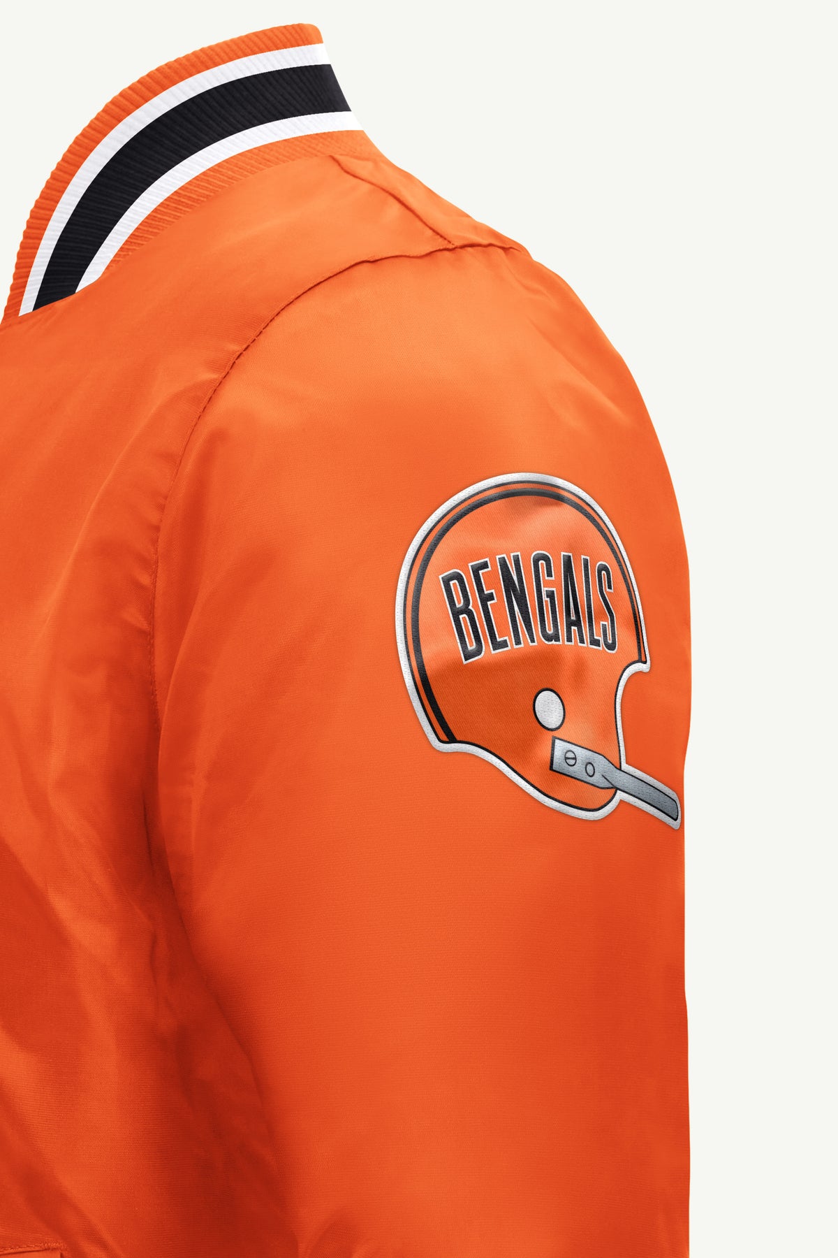MENS CINCINNATI BENGALS RETRO ACROSS SATIN VARSITY JACKET View 4