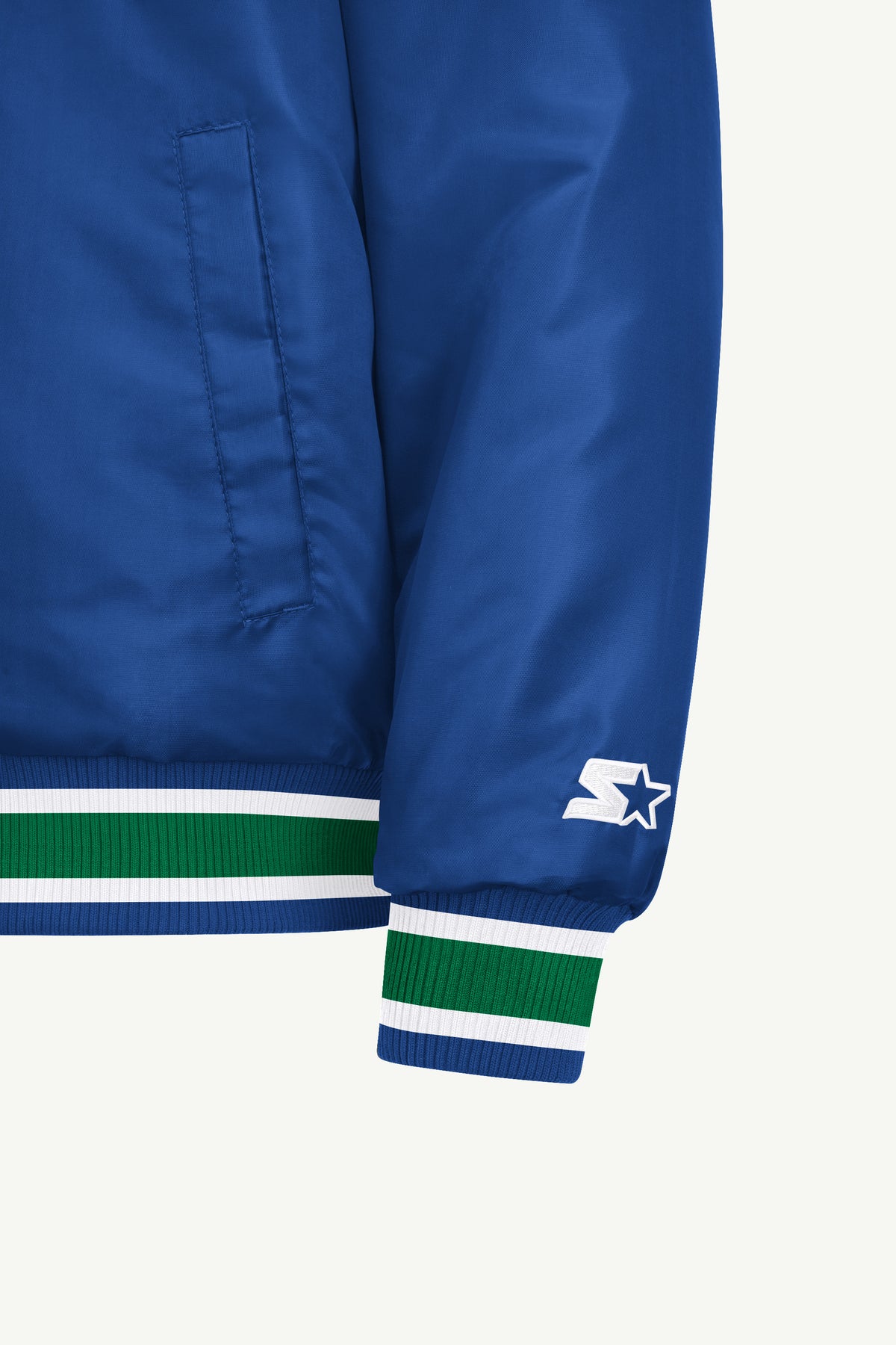 MENS SEATTLE SEAHAWKS RETRO ACROSS SATIN VARSITY JACKET View 5