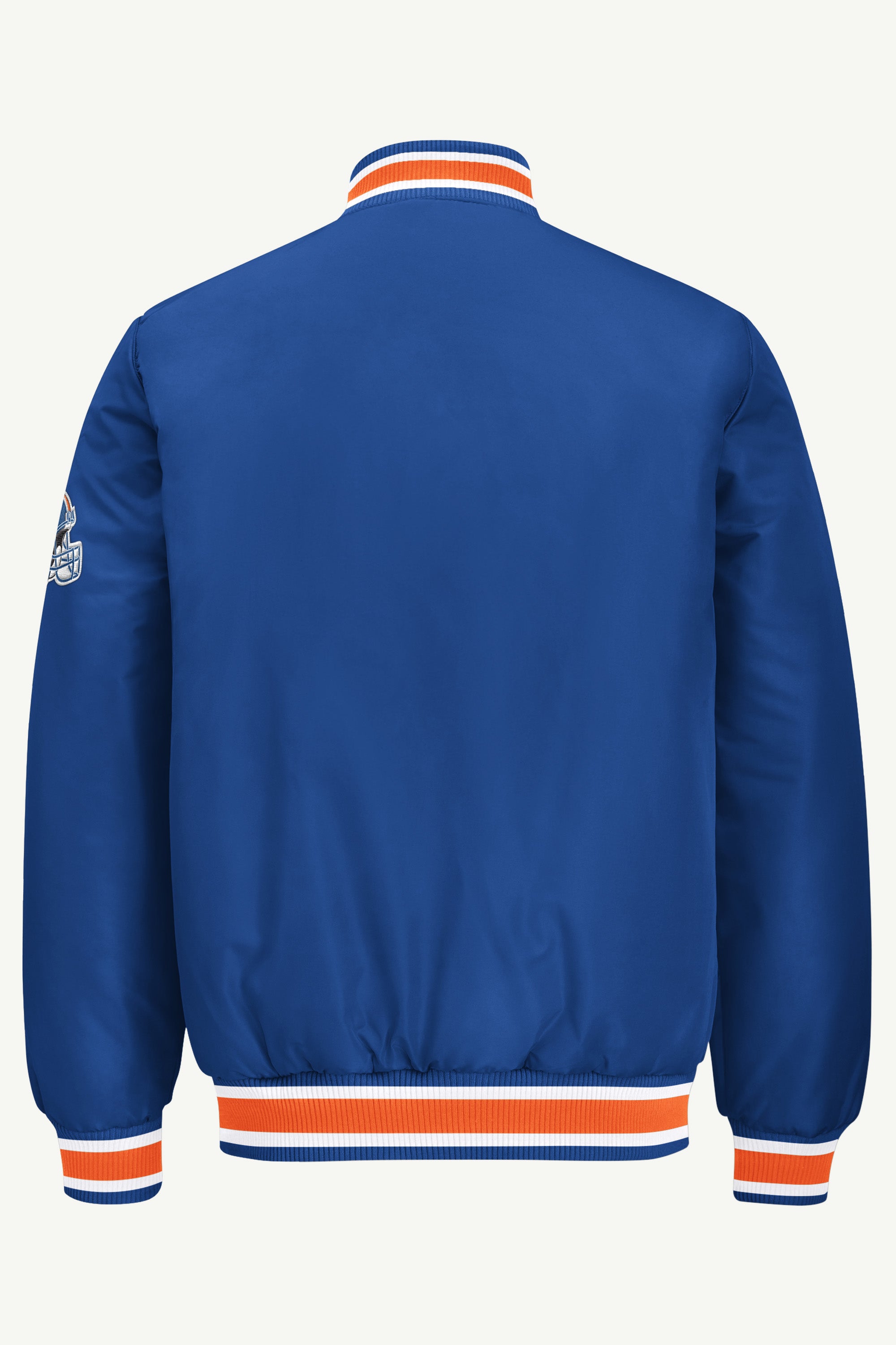 MENS DENVER BRONCOS RETRO GAME DAY SATIN VARSITY JACKET View 3