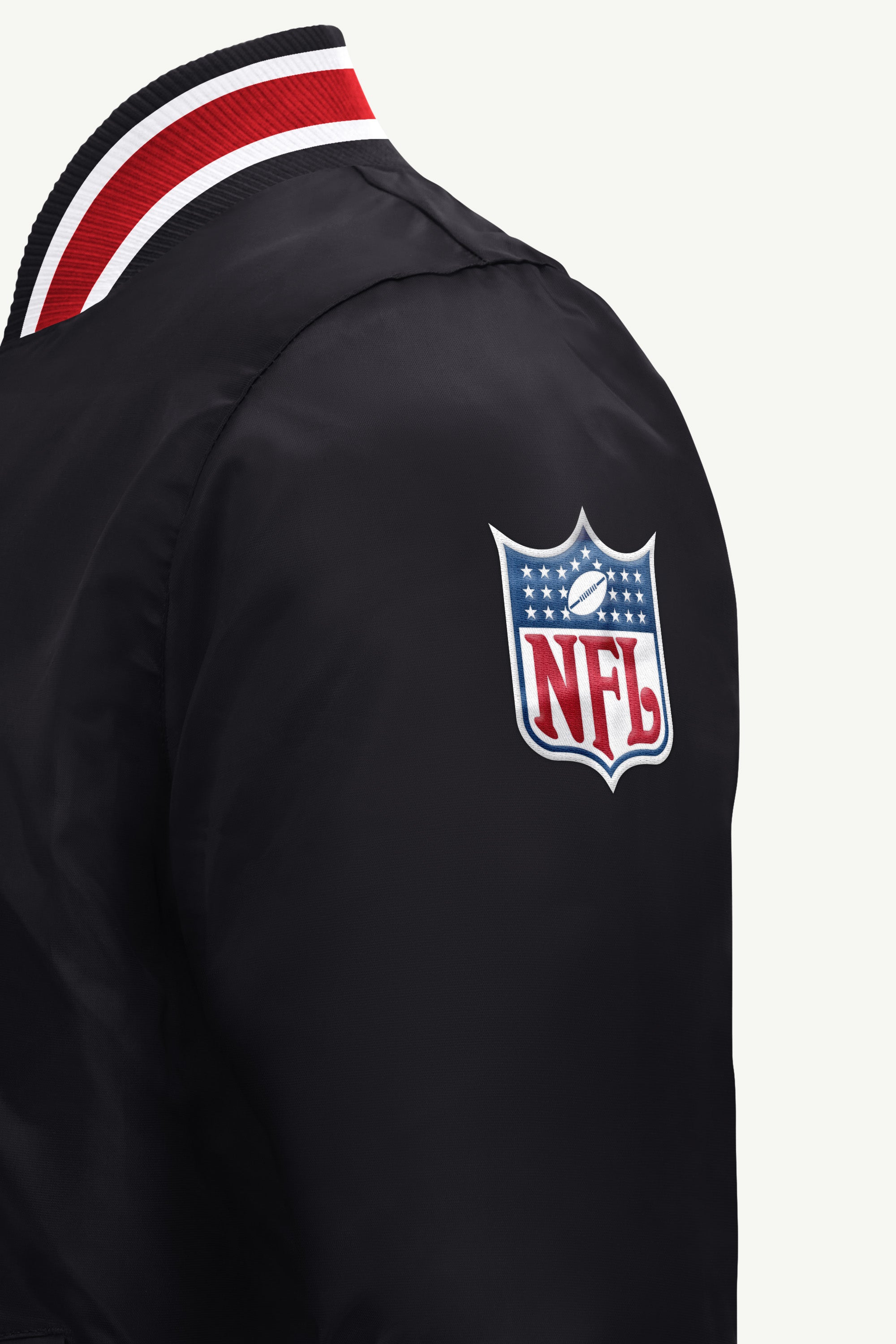 MENS ATLANTA FALCONS RETRO GAME DAY SATIN VARSITY JACKET View 4
