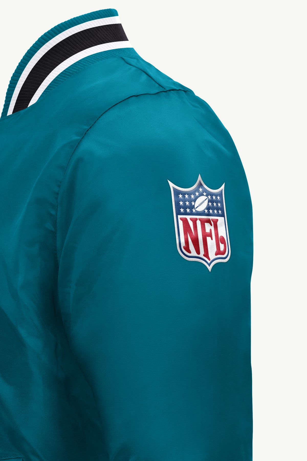 MENS JACKSONVILLE JAGUARS RETRO GAME DAY SATIN VARSITY JACKET View 4