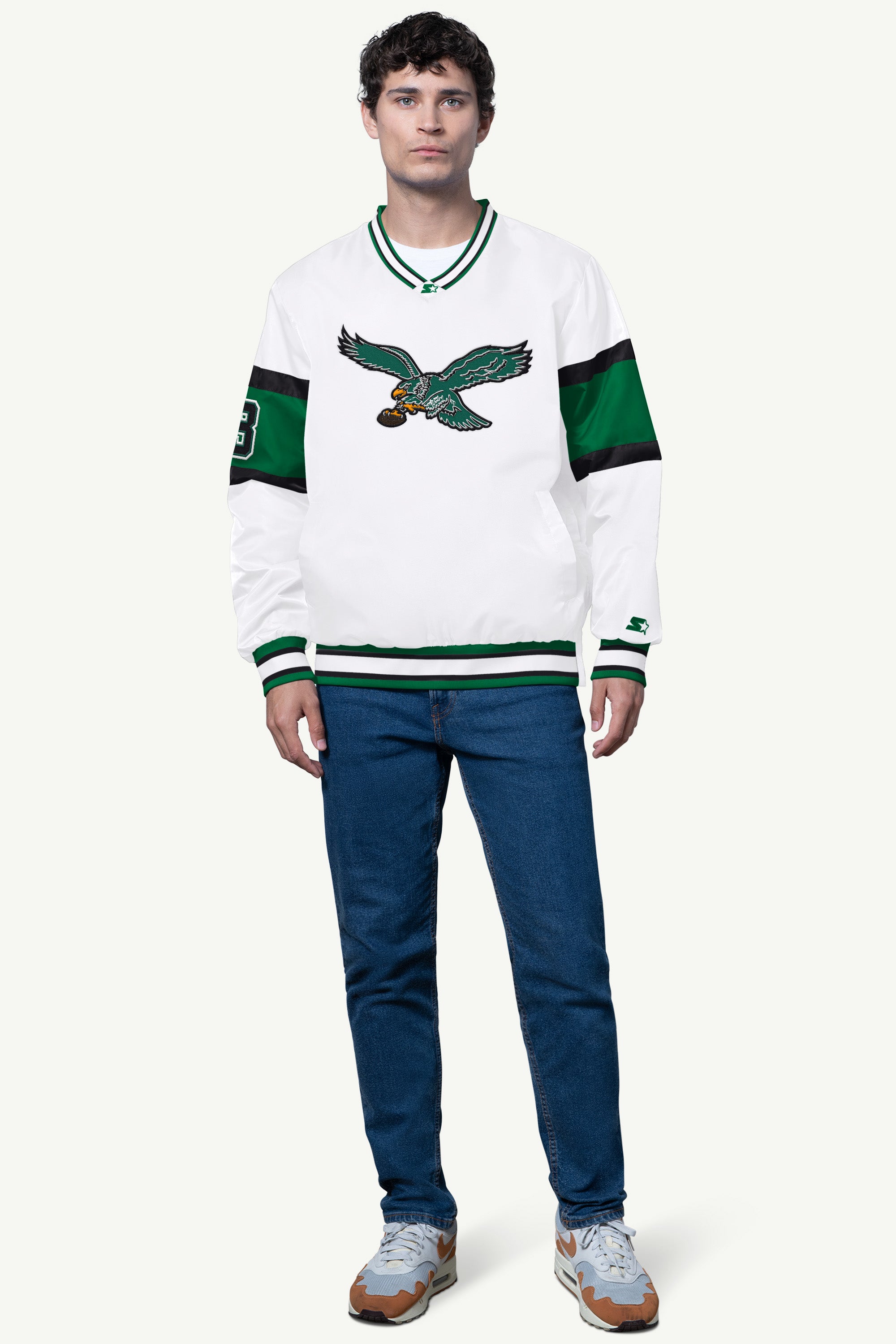 MENS PHILADELPHIA EAGLES SIGNAL COLLAR PULLOVER View 2 | NFL