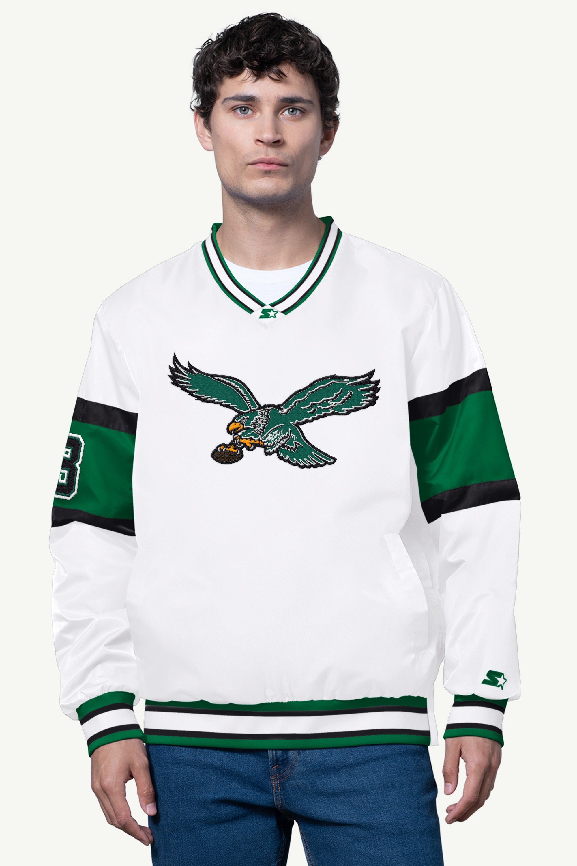 MENS PHILADELPHIA EAGLES SIGNAL COLLAR PULLOVER View 1 | NFL