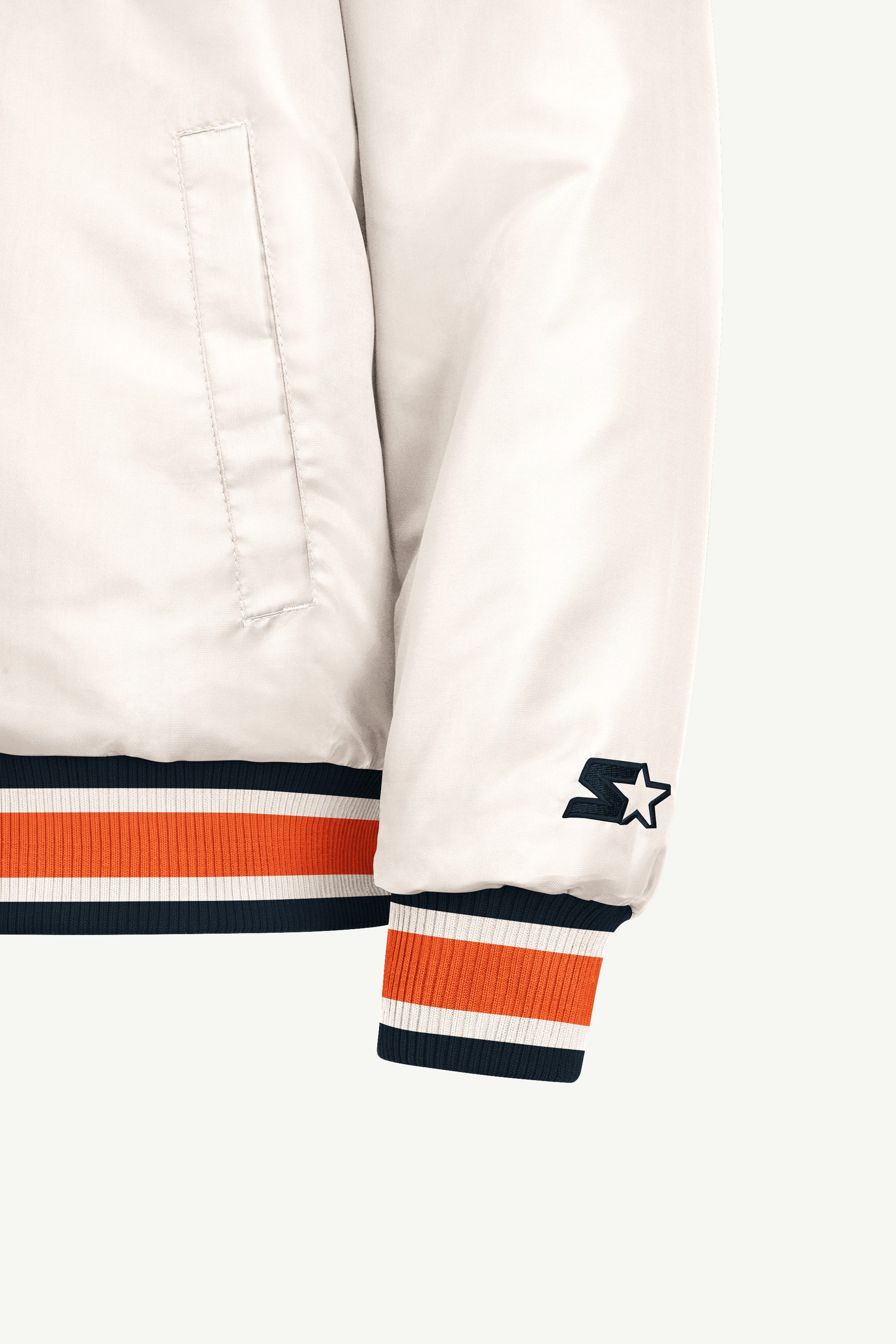 MENS CHICAGO BEARS RETRO GAME DAY SATIN VARSITY JACKET View 5