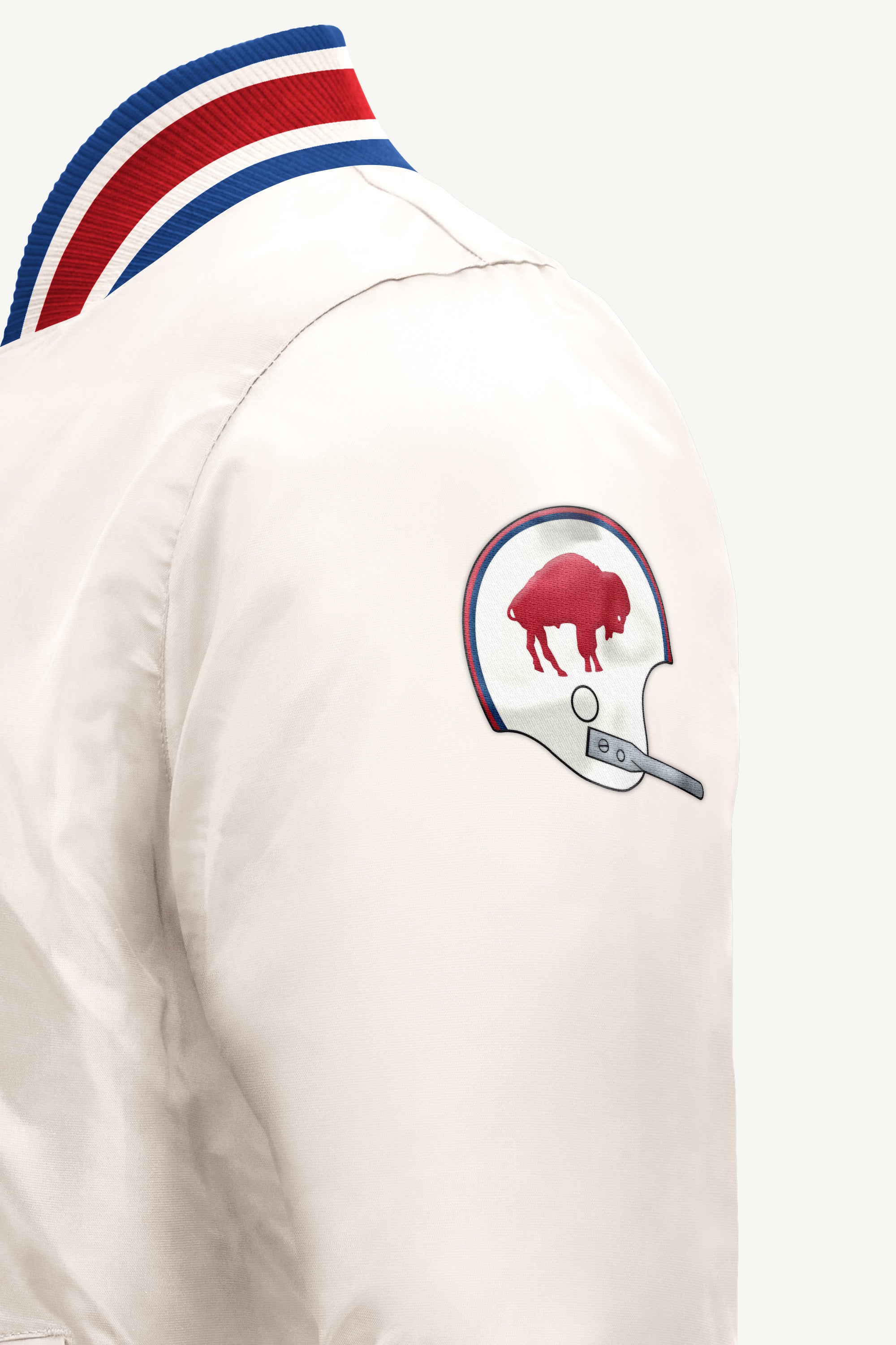 MENS BUFFALO BILLS RETRO GAME DAY SATIN VARSITY JACKET View 4 | STARTER JACKETS