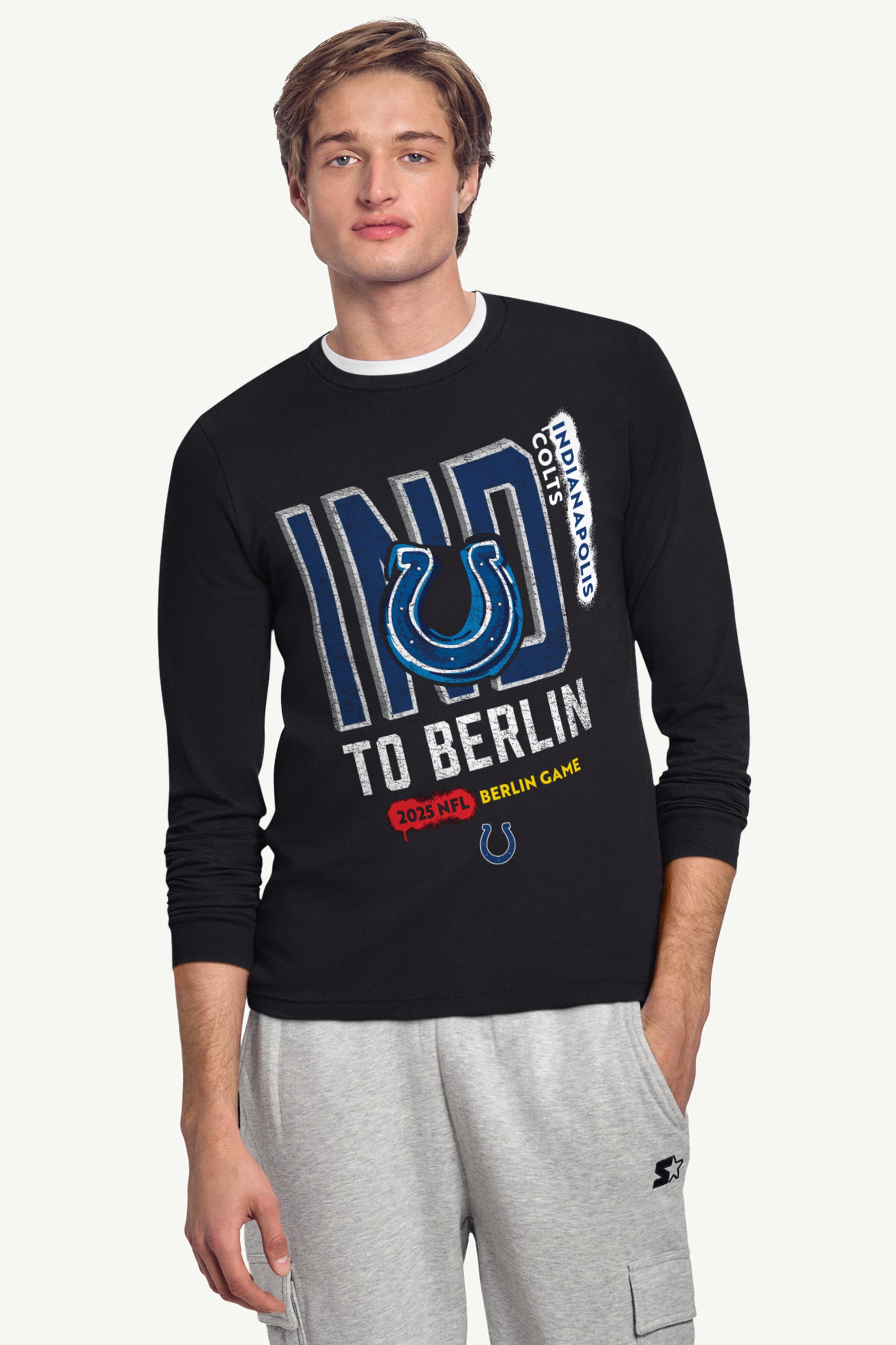 MENS INDIANAPOLIS COLTS TO BERLIN WE GO LONG SLEEVE T SHIRT View 2 | NFL International Games