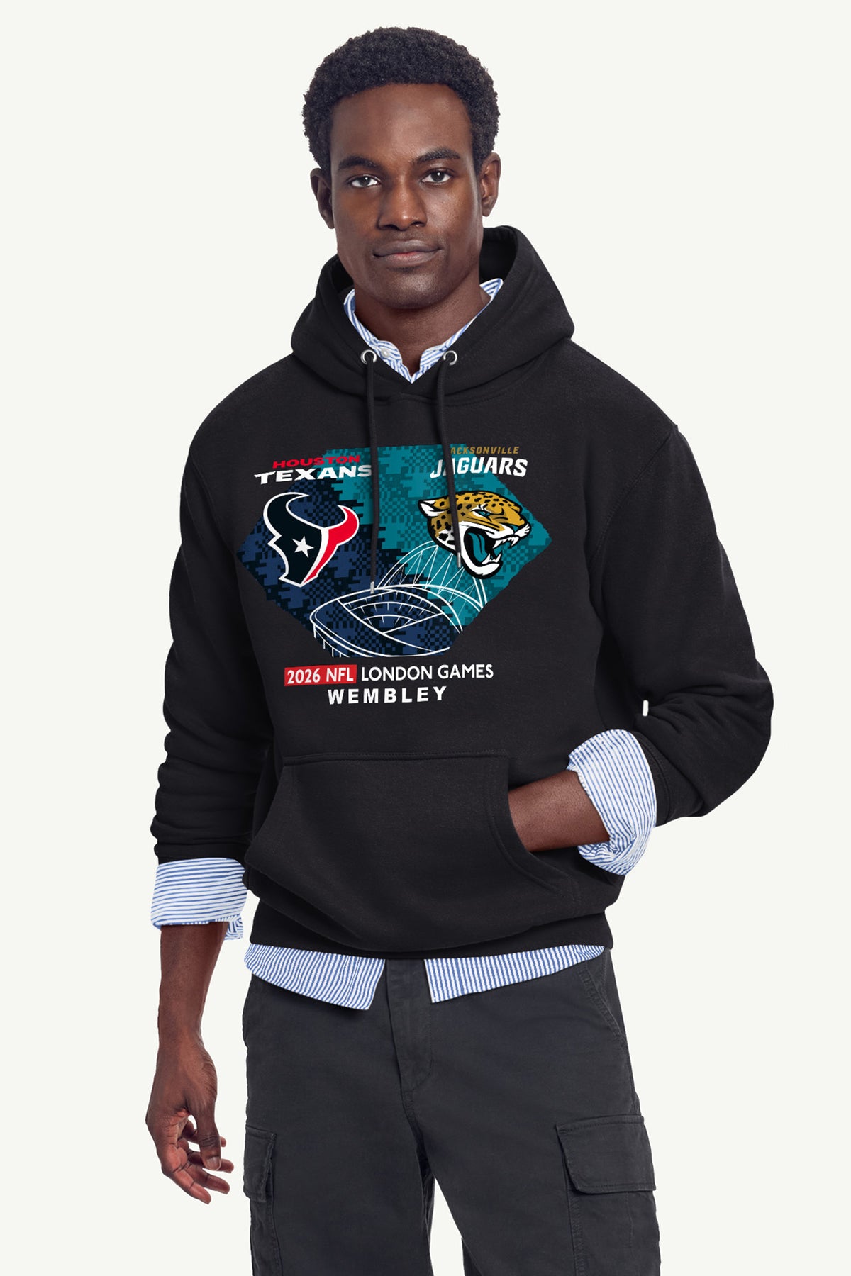 MENS HOUSTON TEXANS VS. JACKSONVILLE JAGUARS LONDON MATCHUP HOODIE View 4