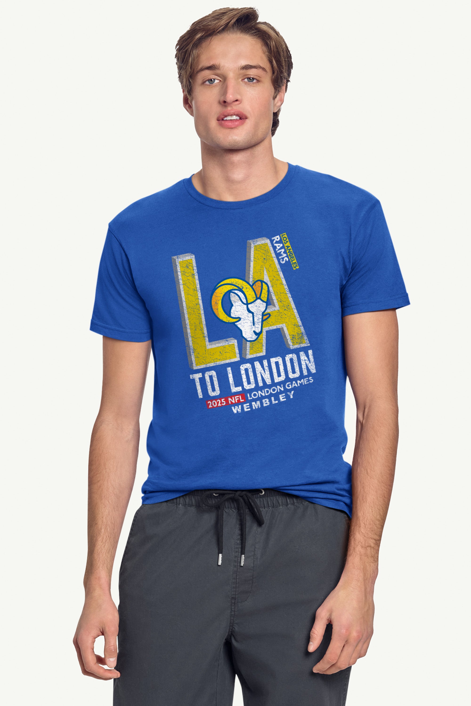 MENS LOS ANGELES RAMS TO LONDON T SHIRT View 2 | NFL International Games