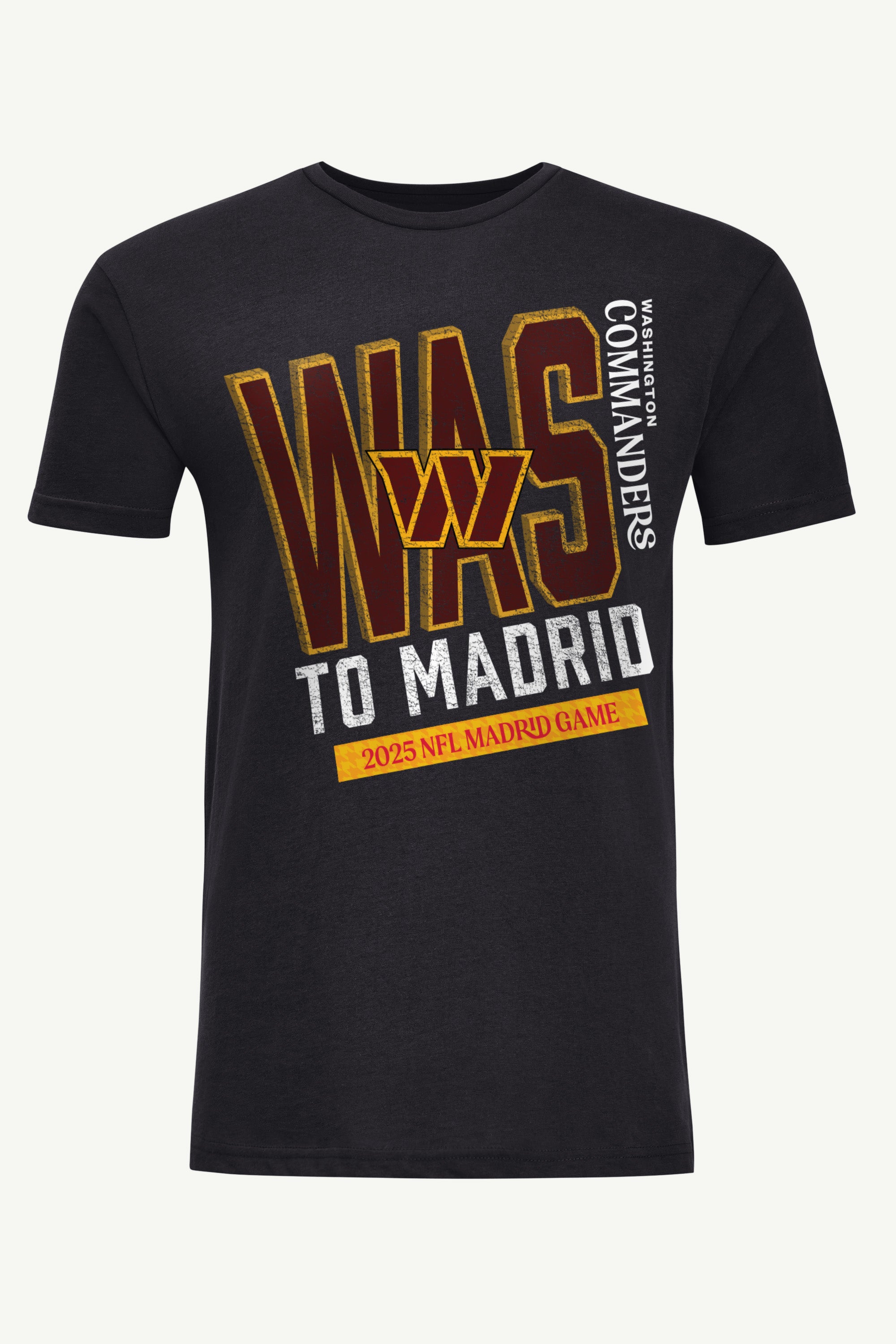 MENS WASHINGTON COMMANDERS TO MADRID WE GO T SHIRT View 1 | NFL International Games