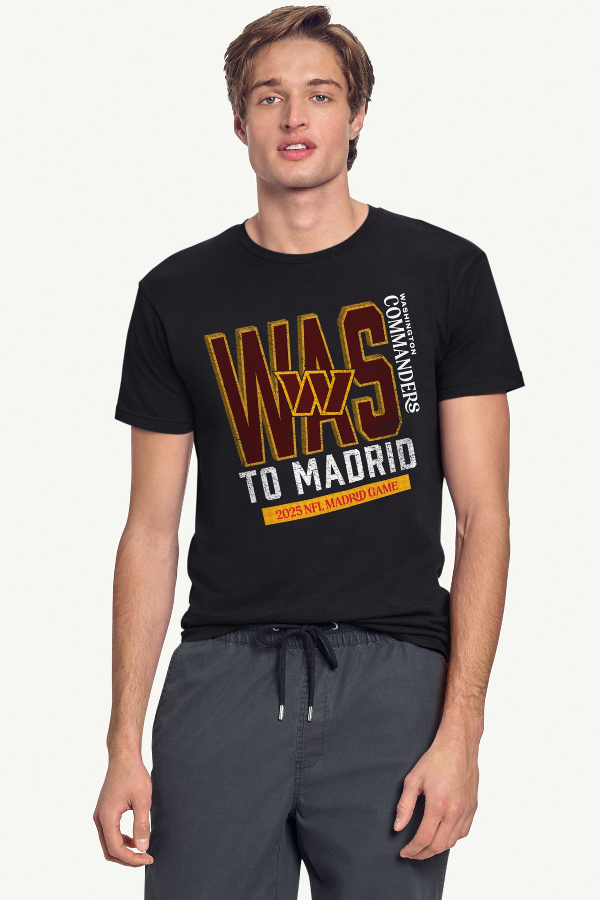 MENS WASHINGTON COMMANDERS TO MADRID WE GO T SHIRT View 2 | NFL International Games