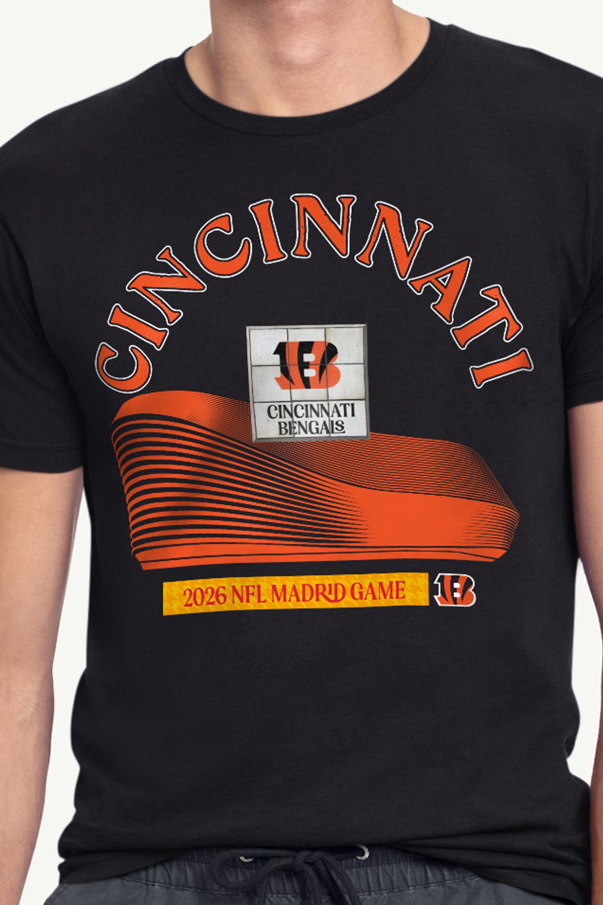 MENS MENS CINCINNATI BENGALS MADRID STADIUM T SHIRT View 2