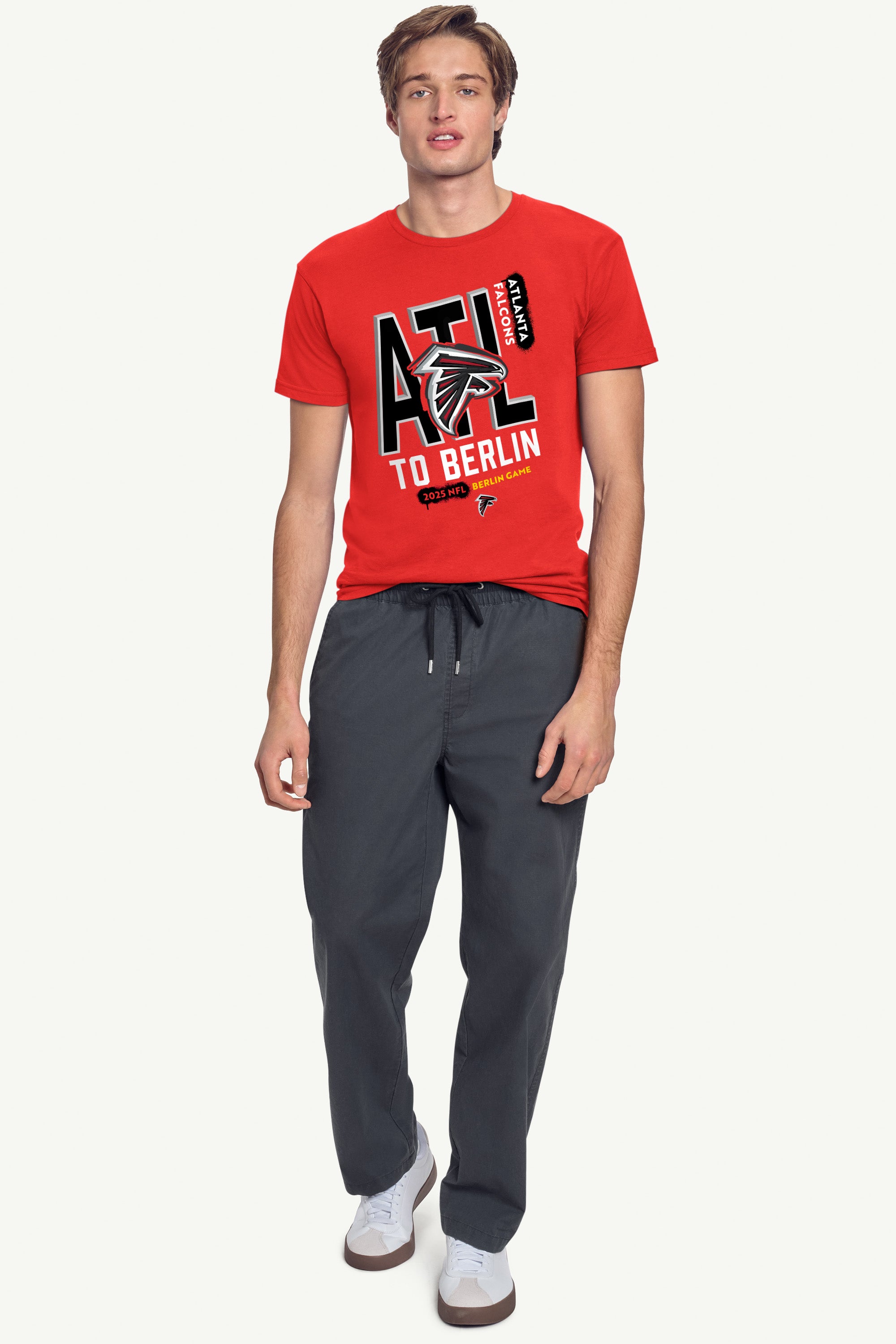 MENS ATLANTA FALCONS TO BERLIN WE GO T SHIRT View 3 | NFL International Games