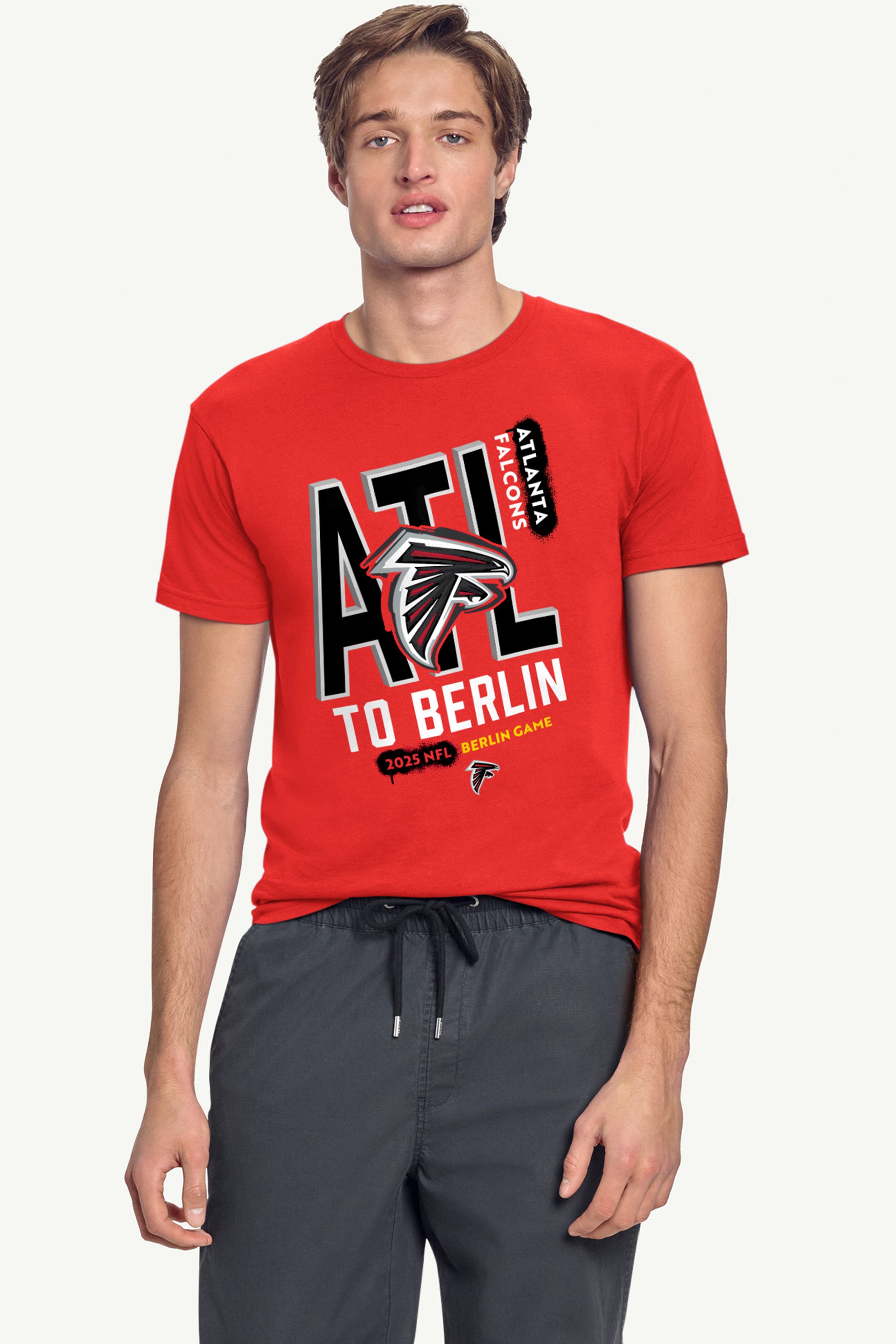 MENS ATLANTA FALCONS TO BERLIN WE GO T SHIRT View 2 | NFL International Games