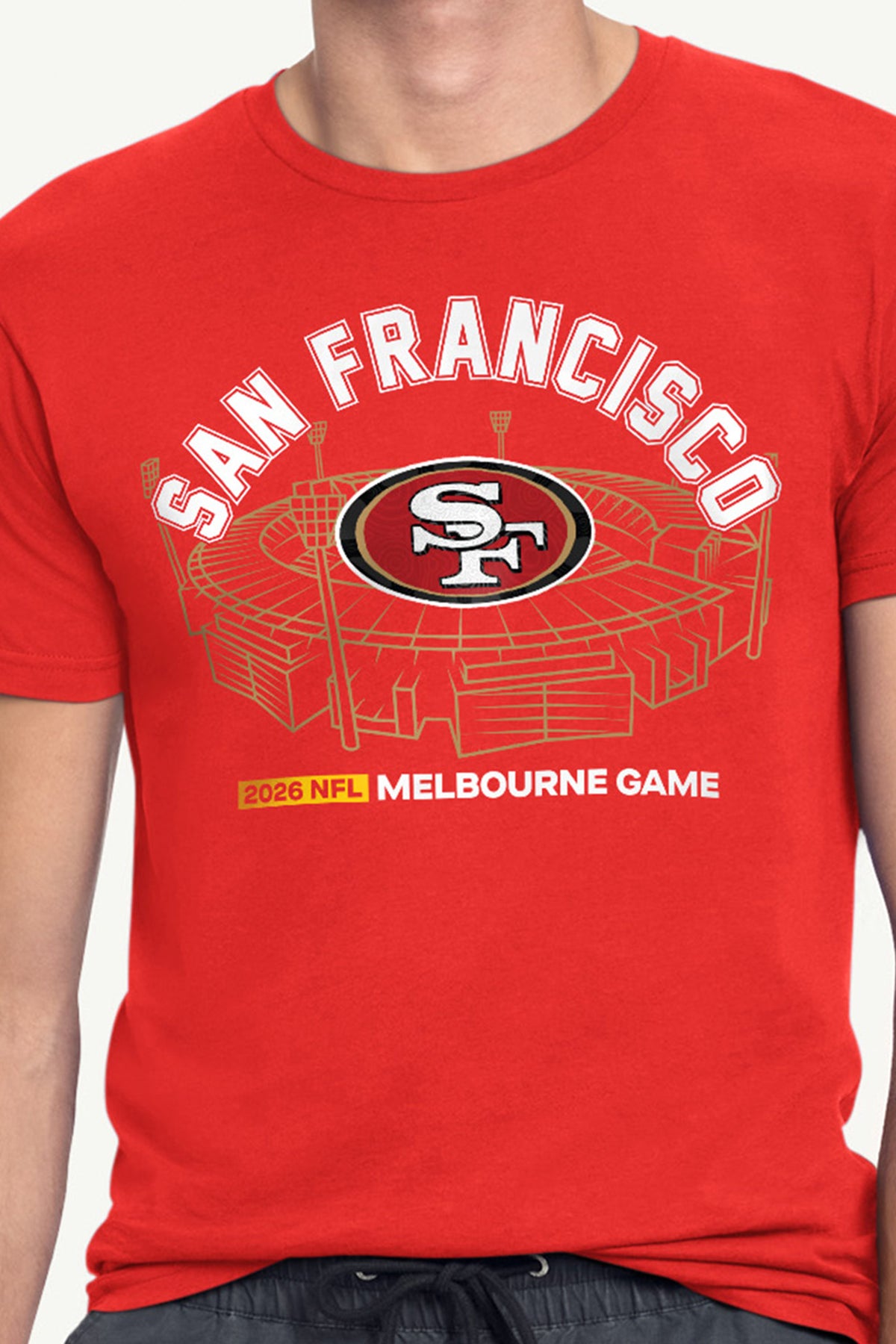 MENS SAN FRANCISCO 49ERS MELBOURNE STADIUM T SHIRT View 2