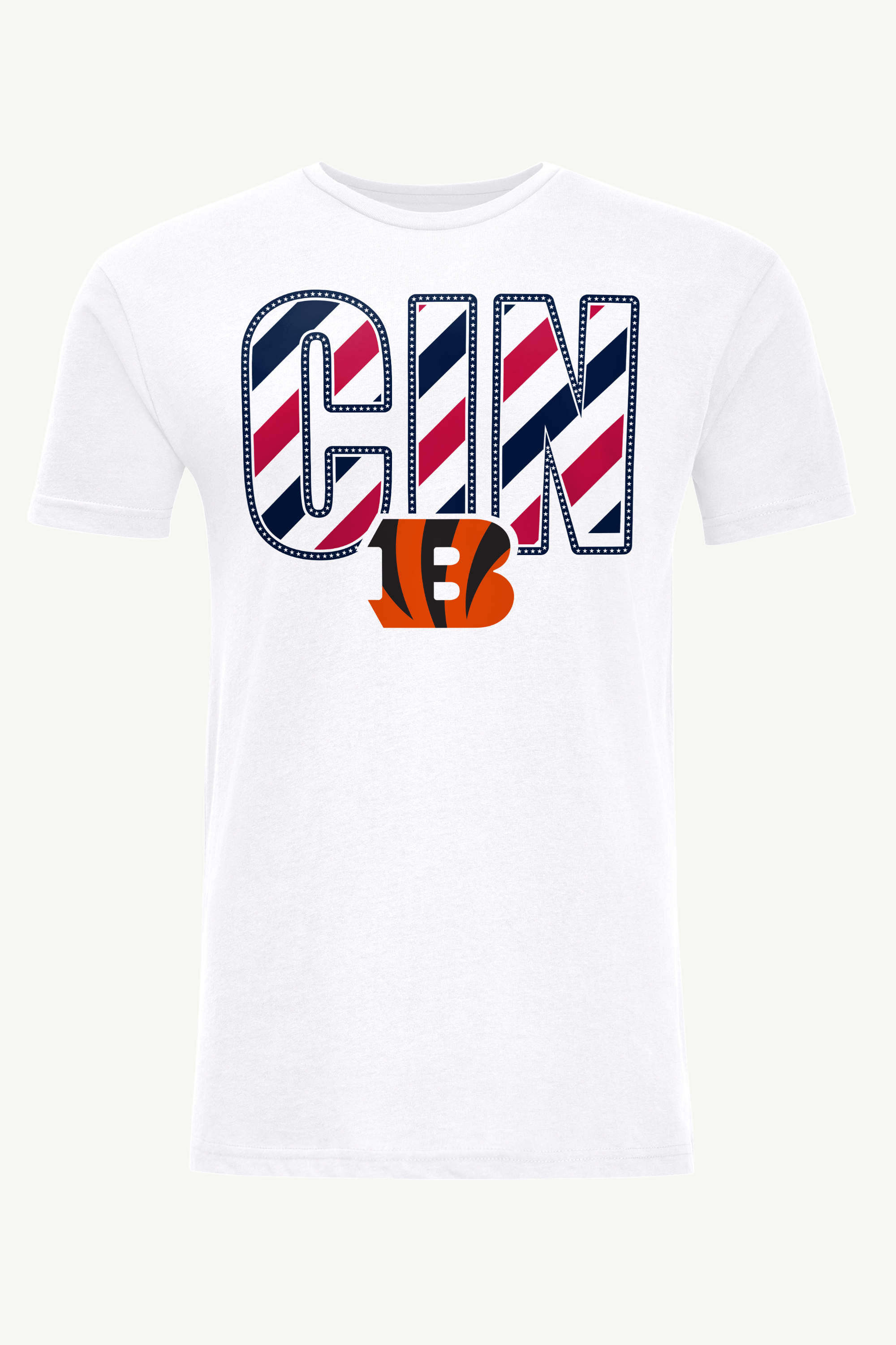 MENS CINCINNATI BENGALS STARS AND STRIPES T SHIRT View 1