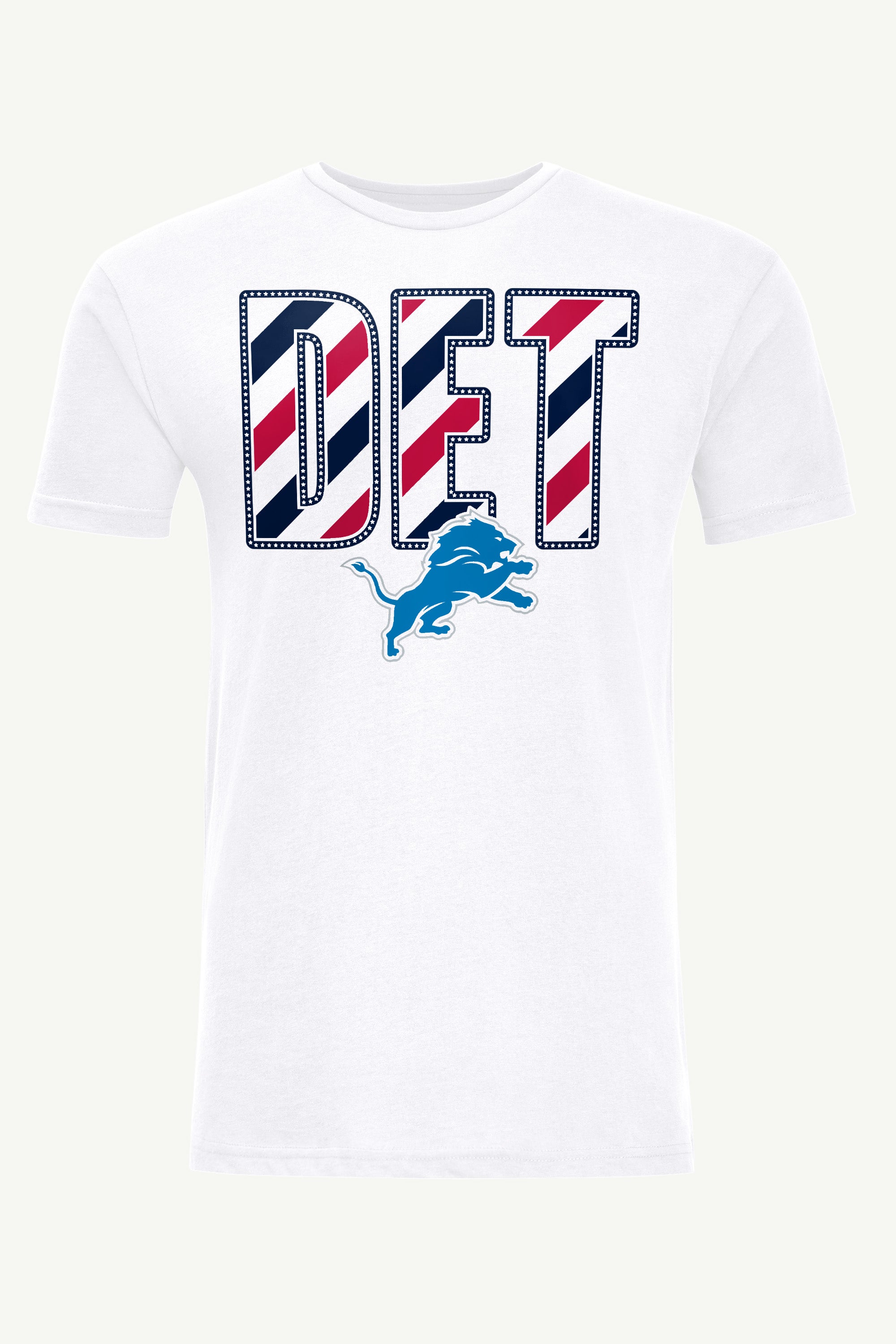 MENS DETROIT LIONS STARS AND STRIPES T SHIRT View 1