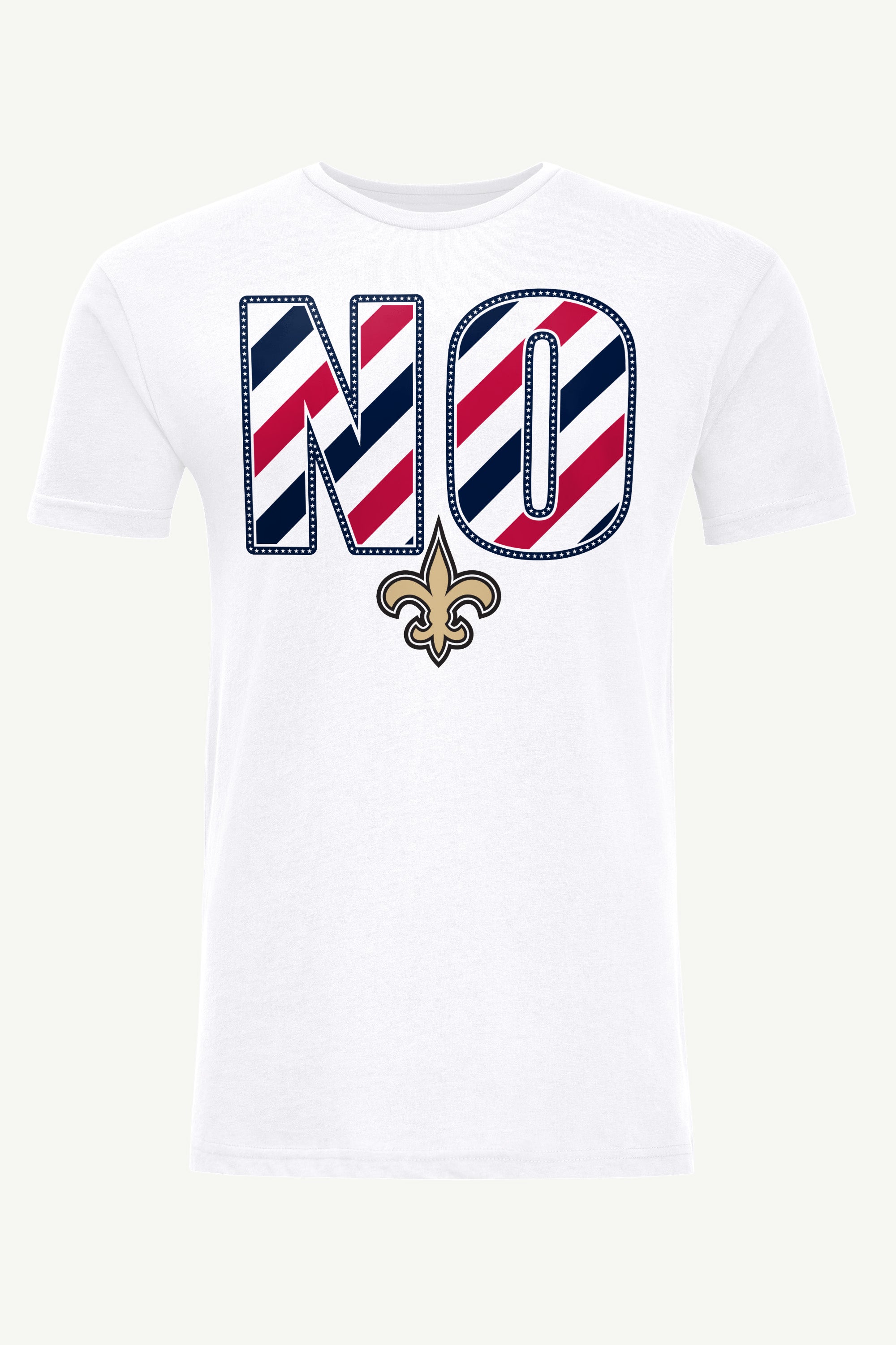 MENS NEW ORLEANS SAINTS STARS AND STRIPES T SHIRT View 1