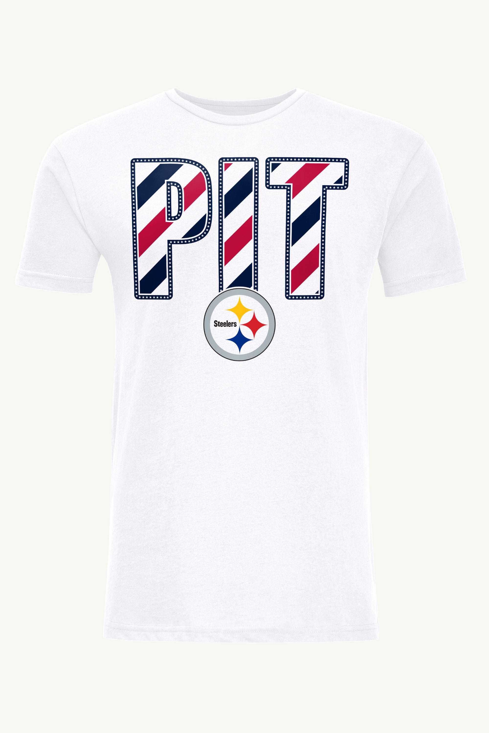 MENS PITTSBURGH STEELERS STARS AND STRIPES T SHIRT View 1