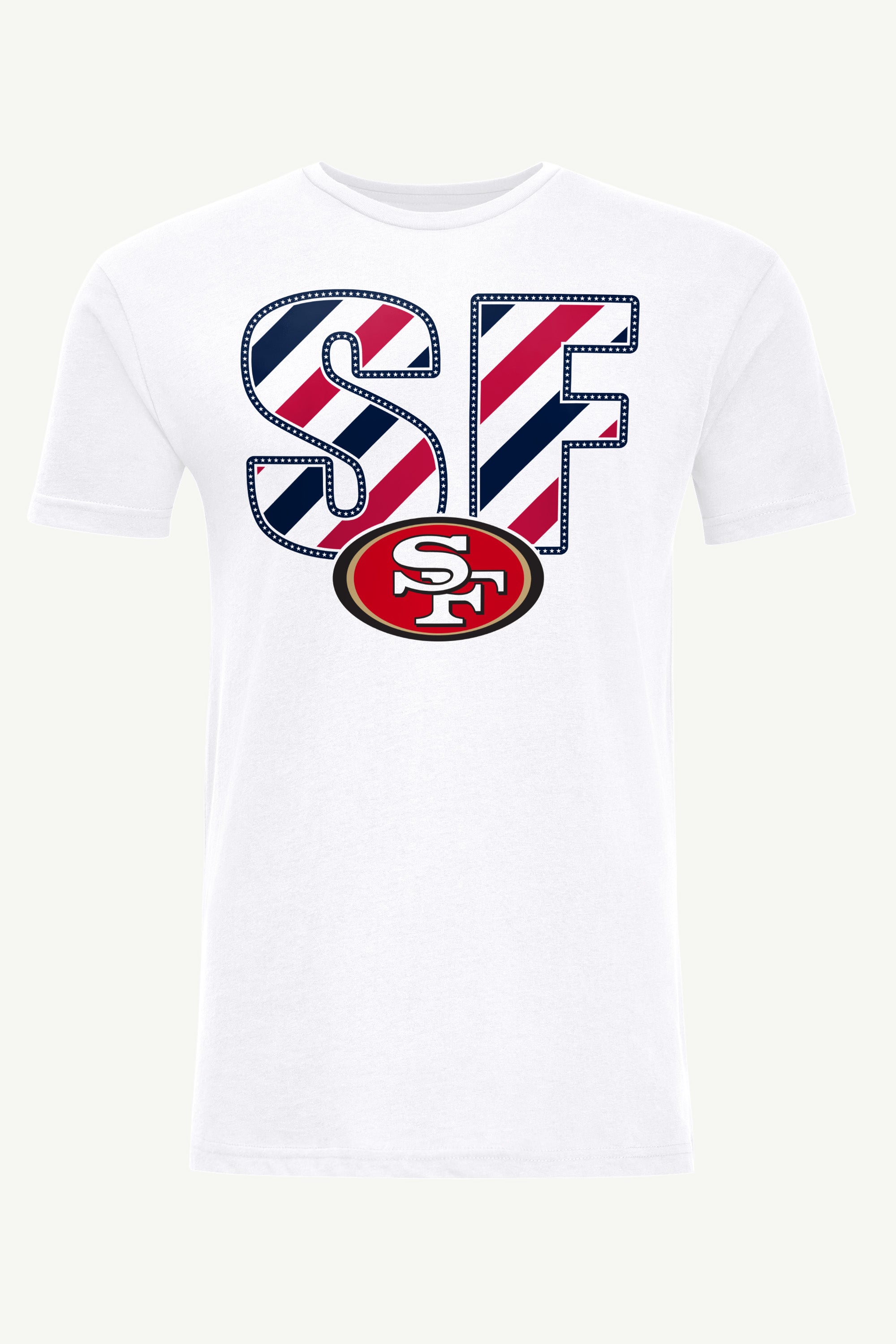 MENS SAN FRANCISCO 49ERS STARS AND STRIPES T SHIRT View 1