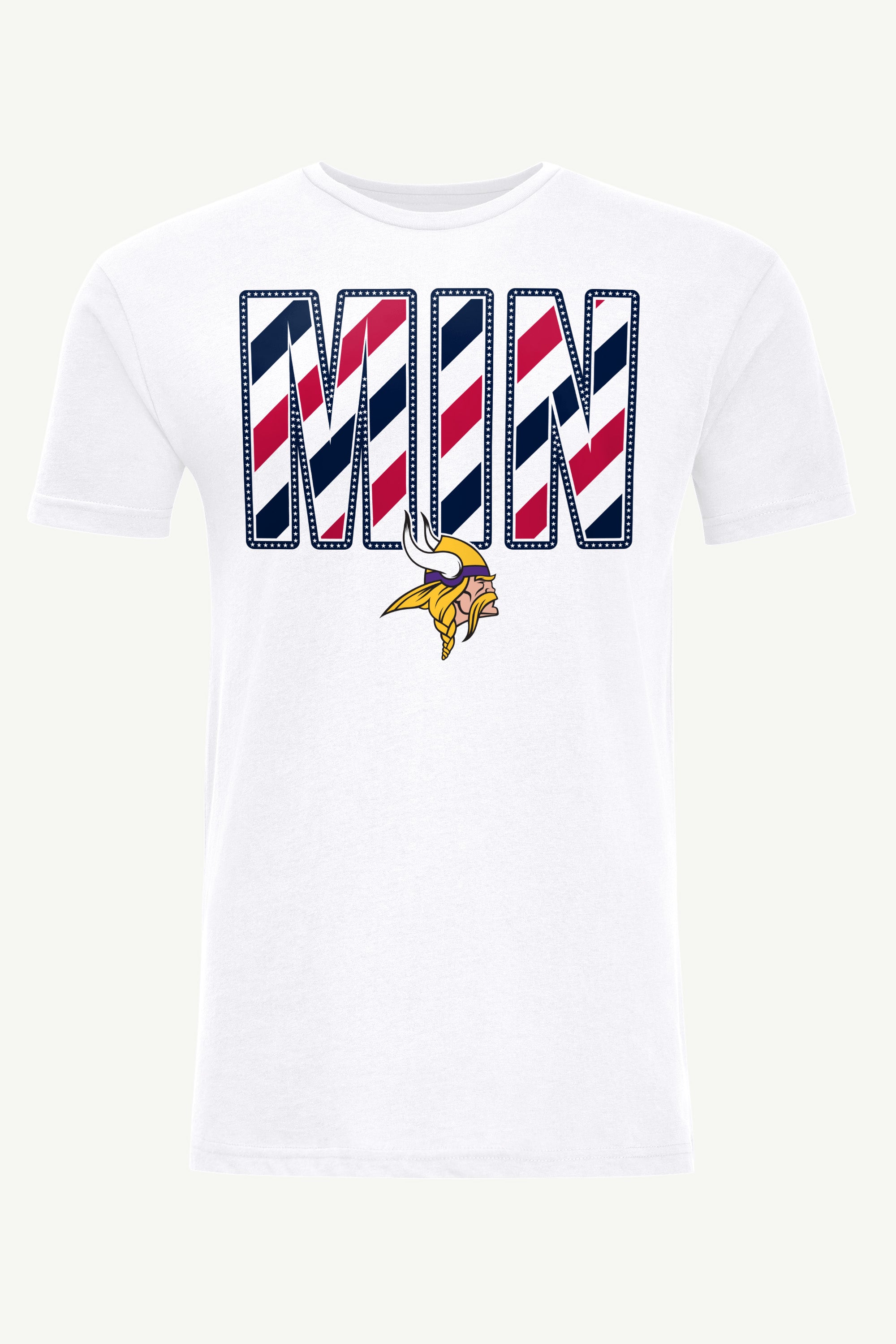 MENS MINNESOTA VIKINGS STARS AND STRIPES T SHIRT View 1
