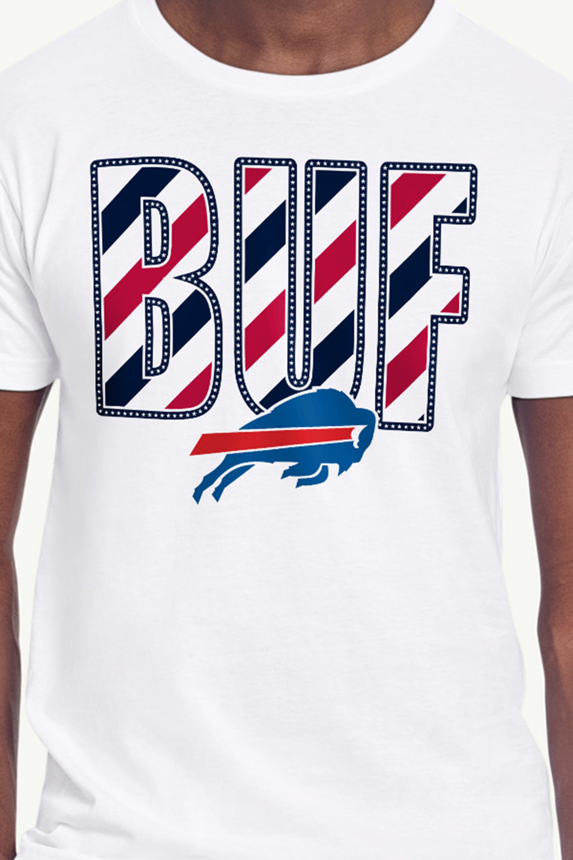 MENS BUFFALO BILLS STARS AND STRIPES T SHIRT View 2