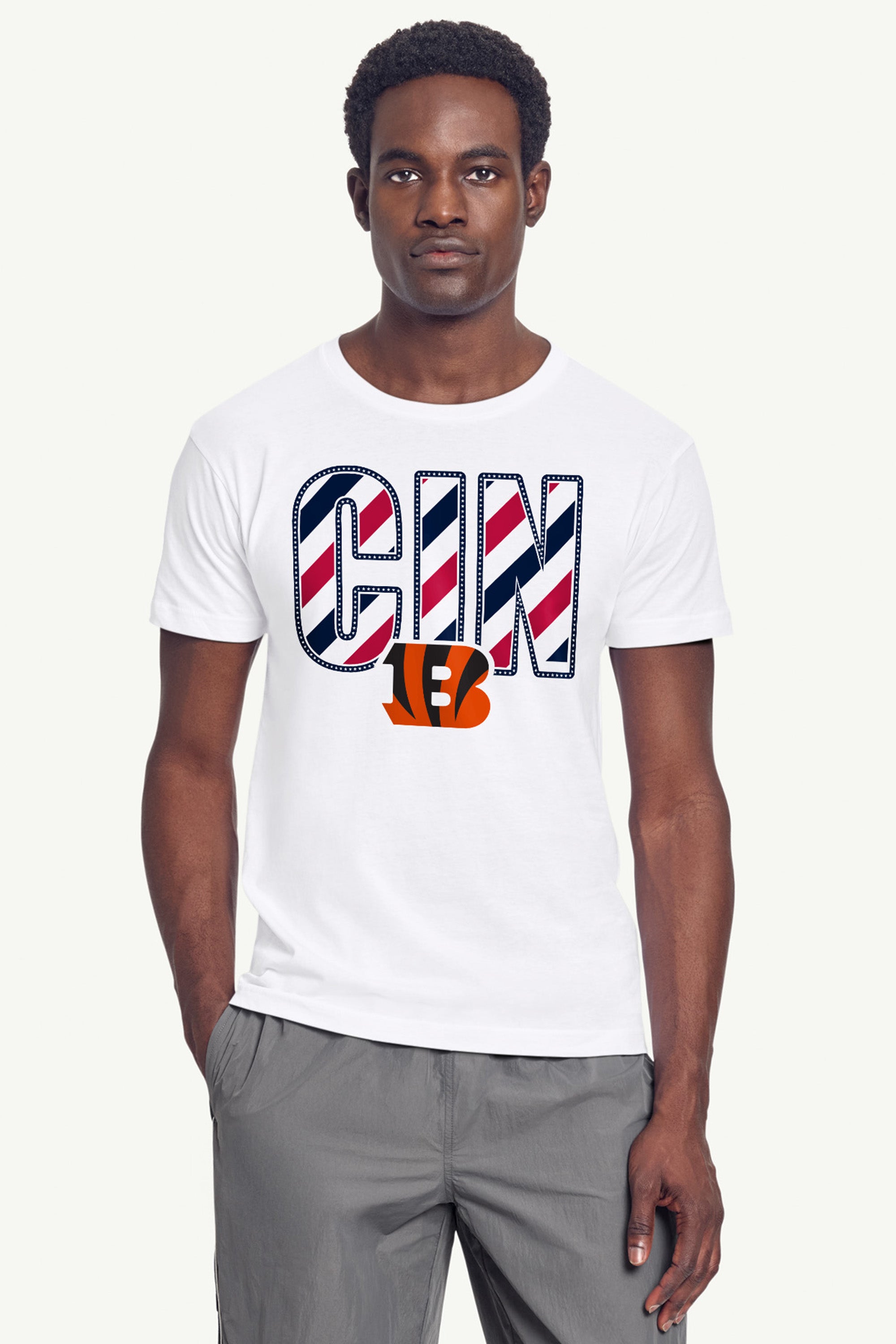 MENS CINCINNATI BENGALS STARS AND STRIPES T SHIRT View 4
