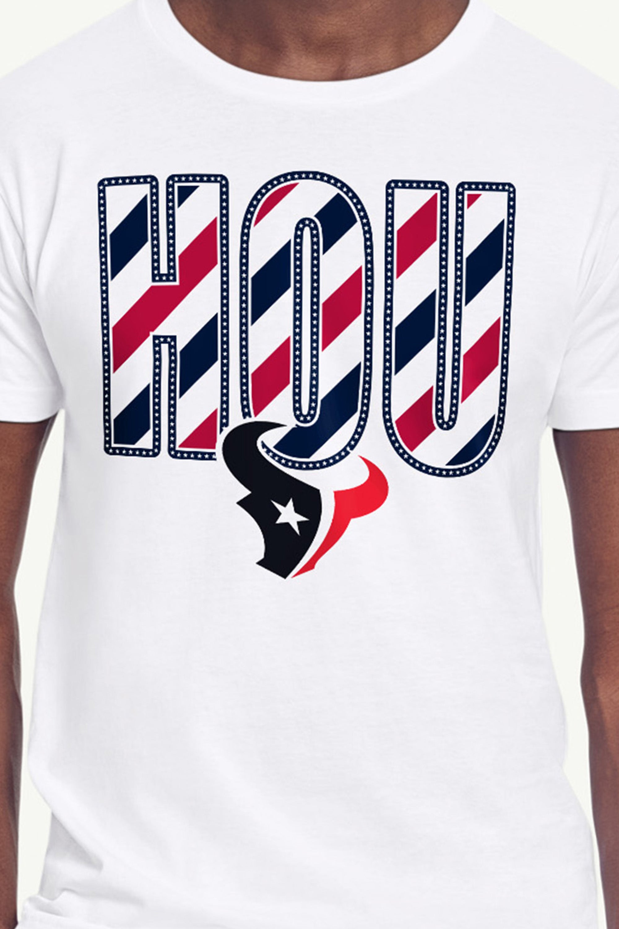 MENS HOUSTON TEXANS STARS AND STRIPES T SHIRT View 2