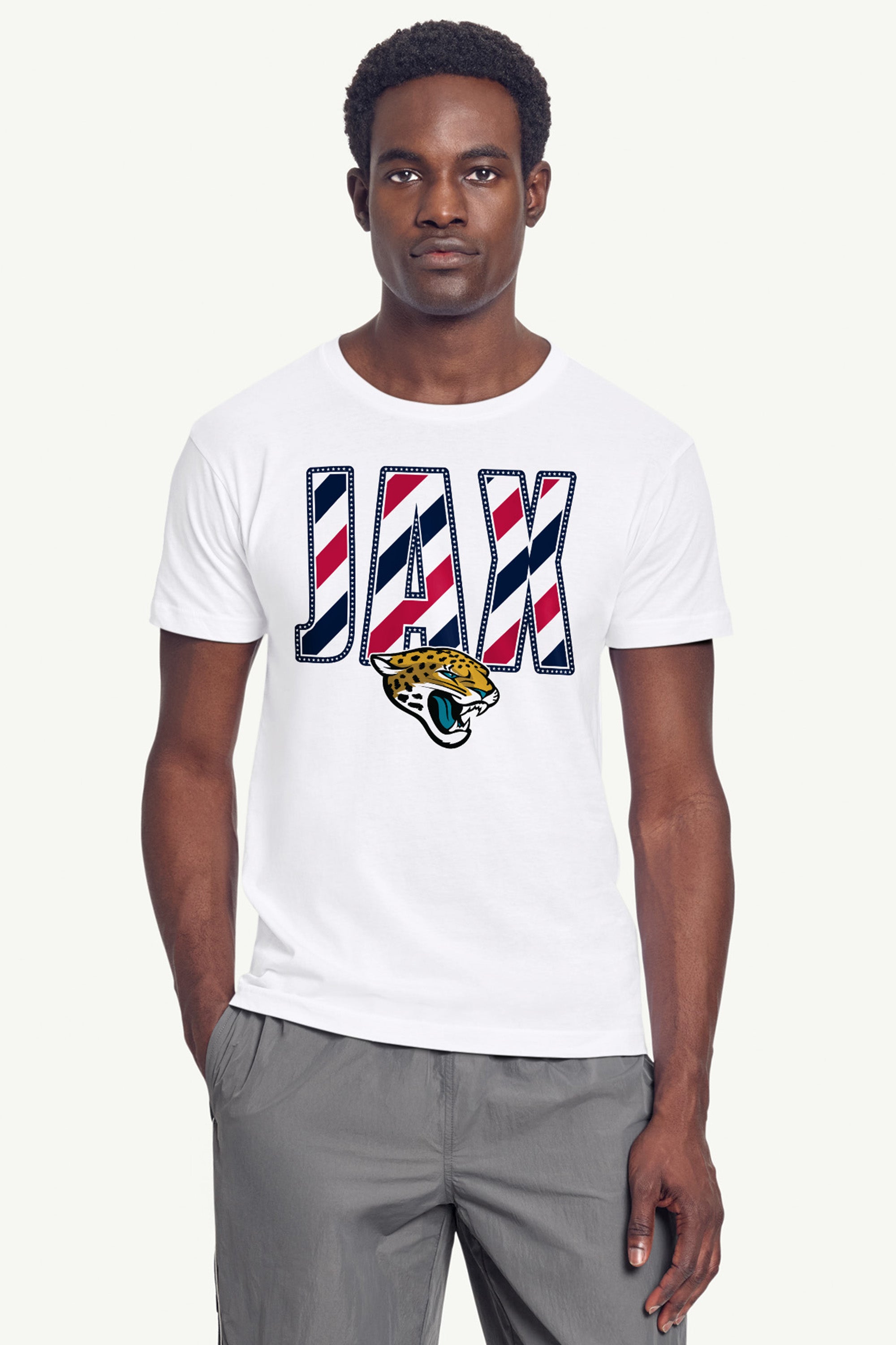 MENS JACKSONVILLE JAGUARS STARS AND STRIPES T SHIRT View 4